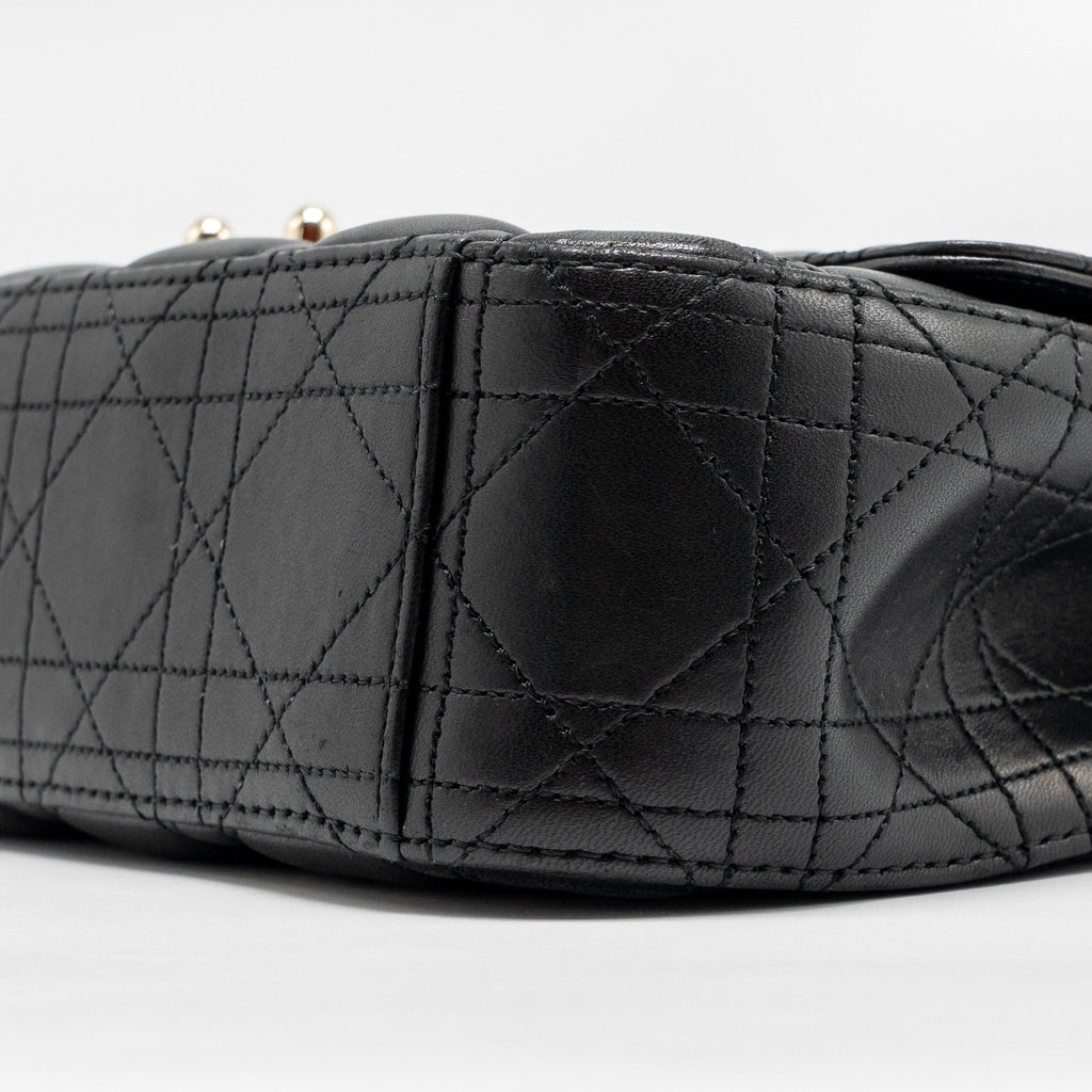 DIOR MISS DIOR FLAP BAG LAMBSKIN BLACK LGHW
