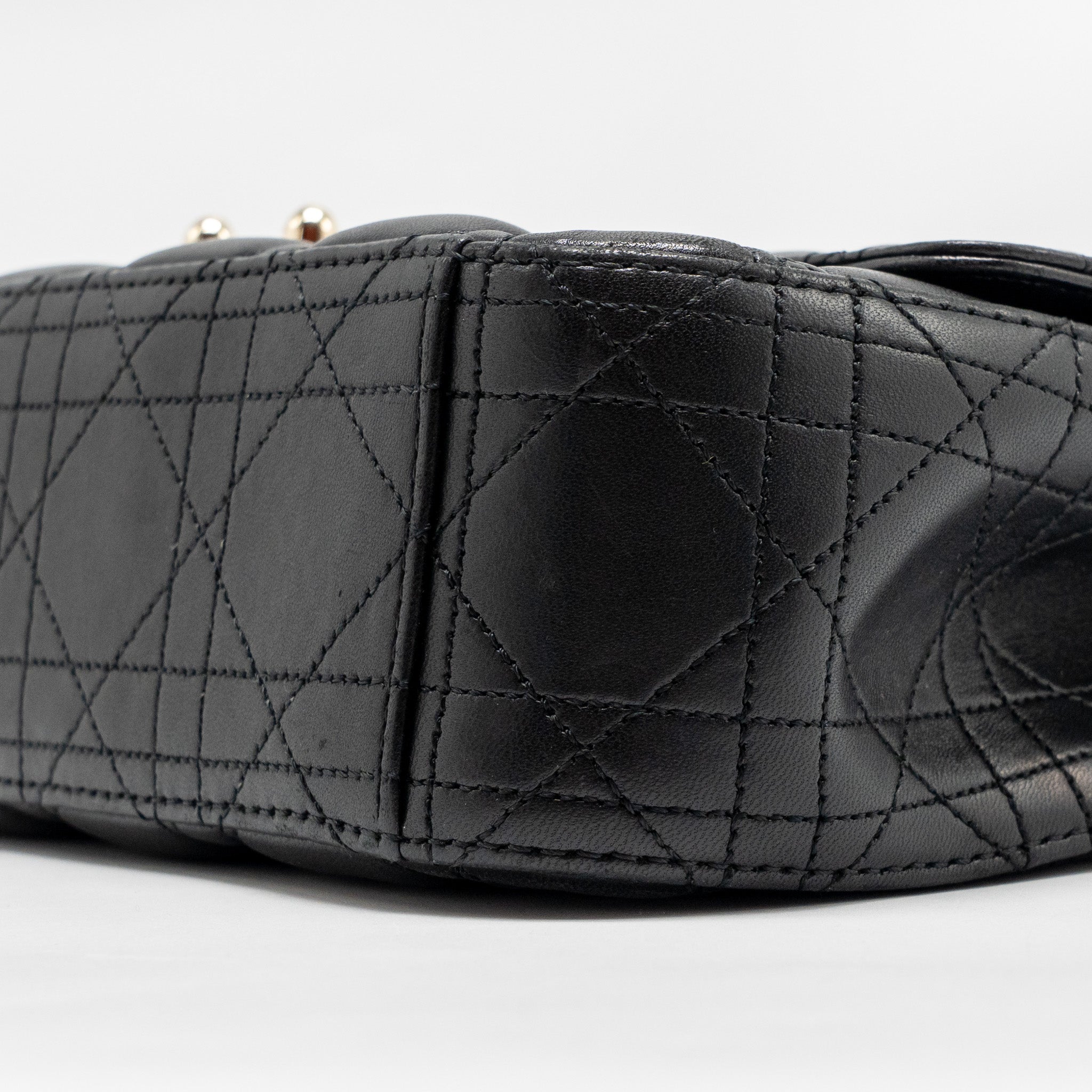 DIOR MISS DIOR FLAP BAG LAMBSKIN BLACK LGHW