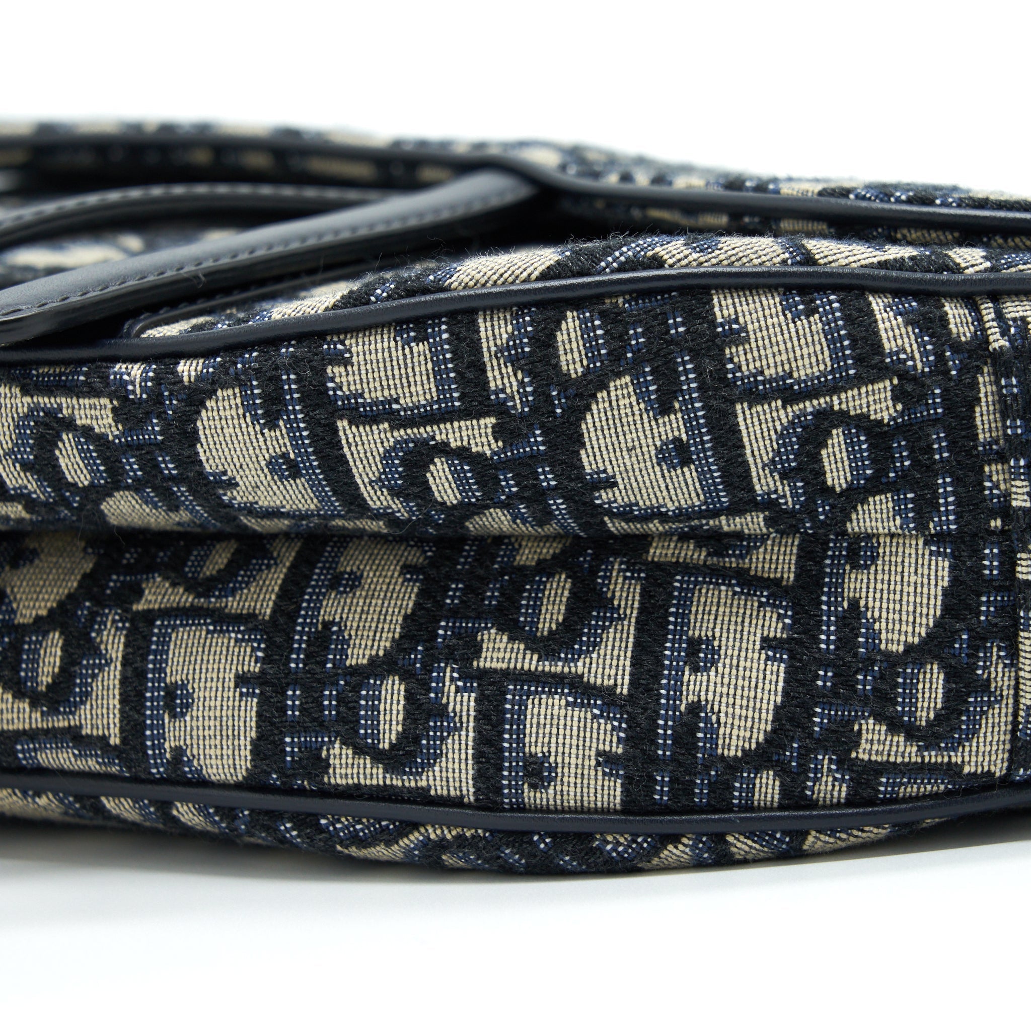 DIOR MEDIUM SADDLE BAG BLUE OBLIQUE CANVAS GHW