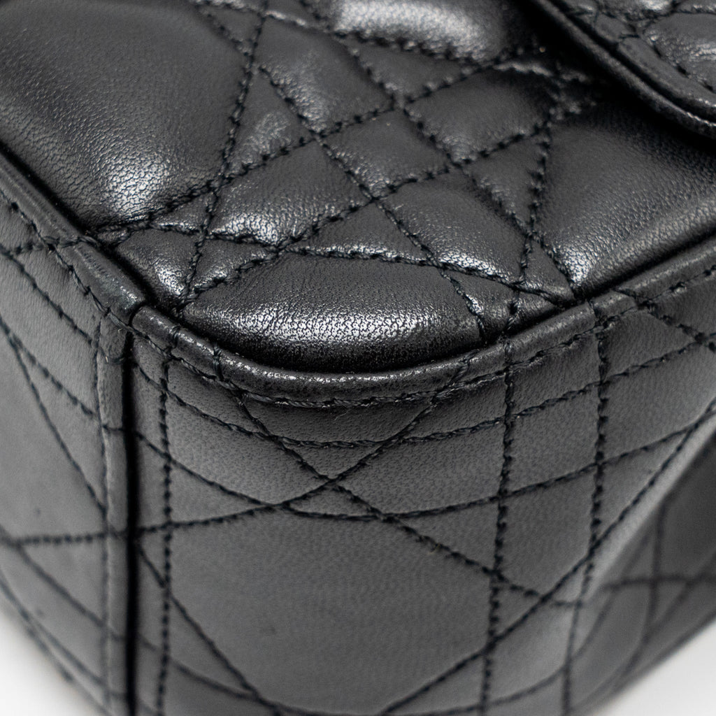 DIOR MISS DIOR FLAP BAG LAMBSKIN BLACK LGHW