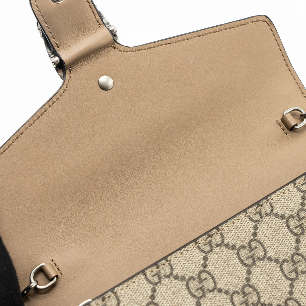 GUCCI DIONYSUS MINI CHAIN BAG GG SUPREME CANVAS BROWN / MULTICOLOUR SHW
