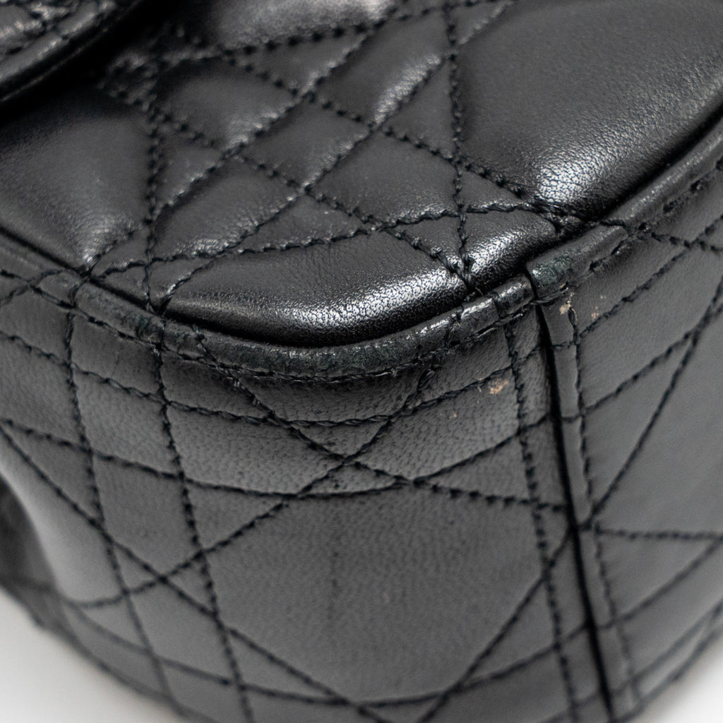 DIOR MISS DIOR FLAP BAG LAMBSKIN BLACK LGHW