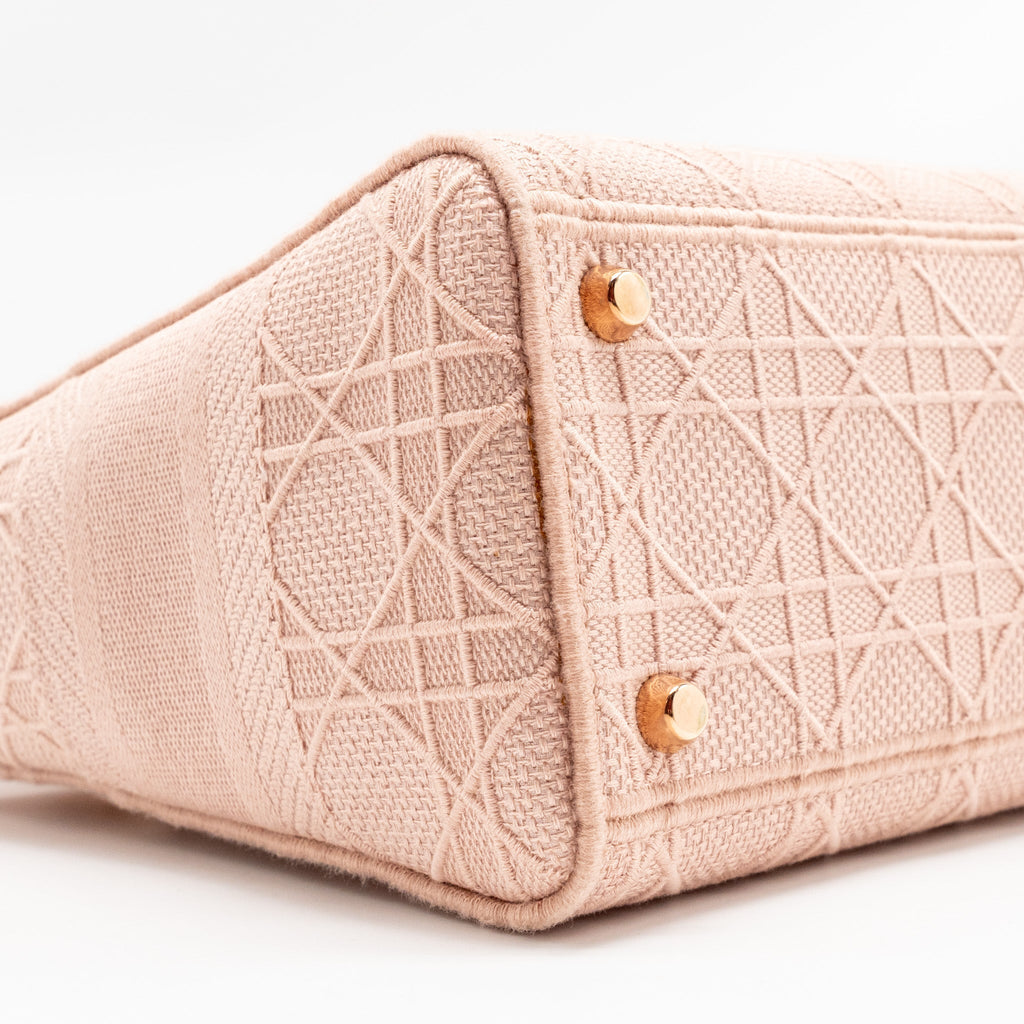DIOR MEDIUM LADY D-LITE BAG CANNAGE EMBROIDERY ROSEWOOD RGHW