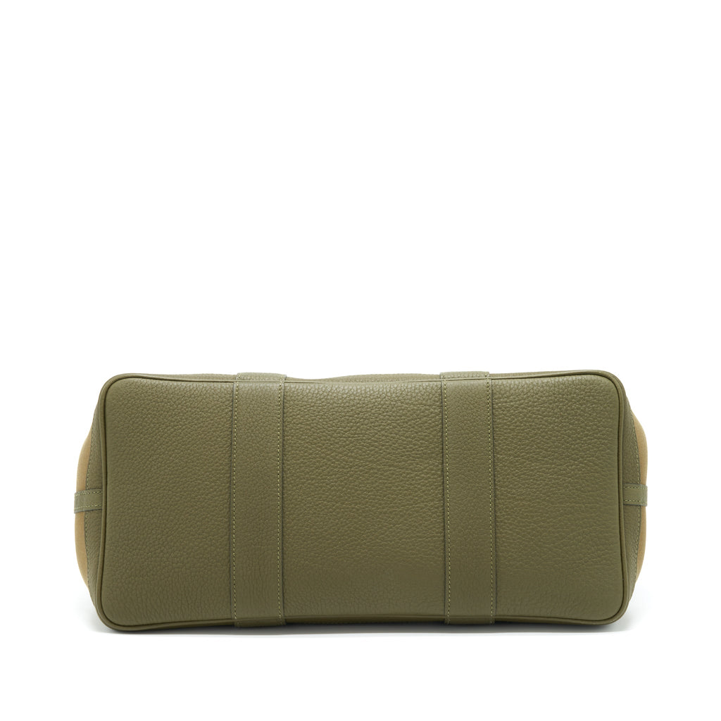 HERMES GARDEN PARTY 36 CANVAS VERT OLIVE/VERT VERONESE
