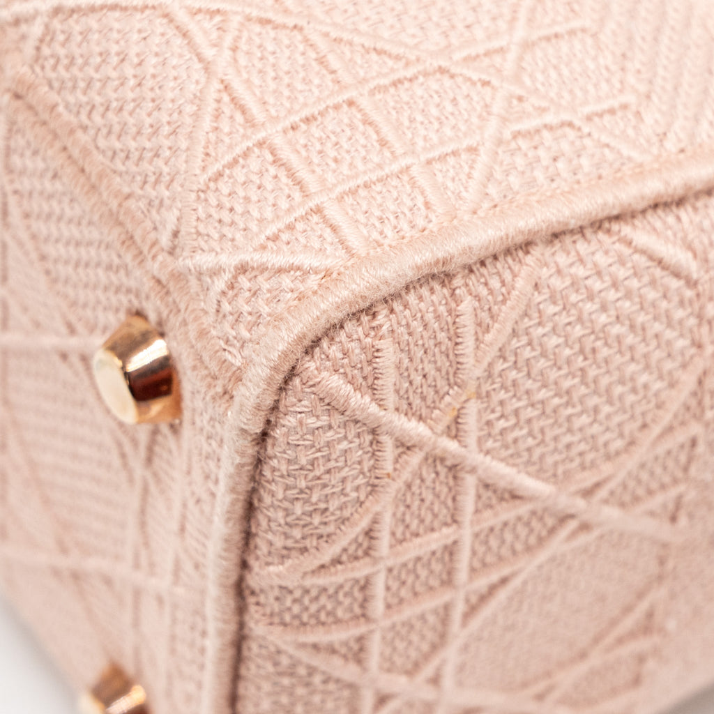 DIOR MEDIUM LADY D-LITE BAG CANNAGE EMBROIDERY ROSEWOOD RGHW