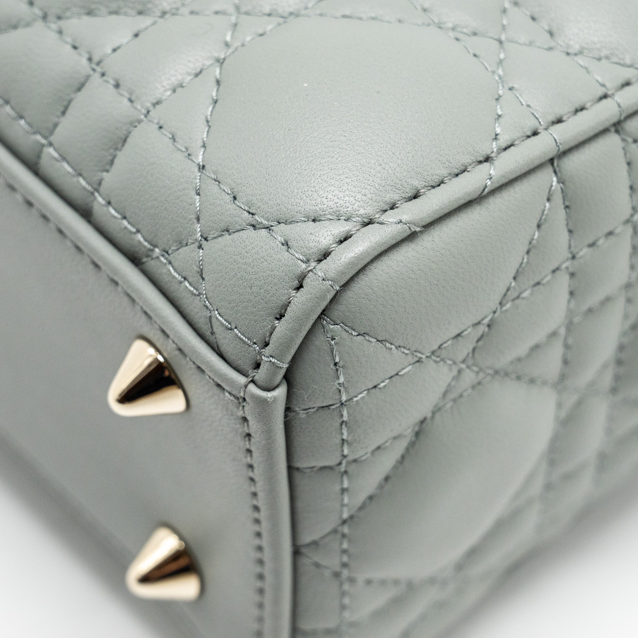 DIOR MY ABC SMALL LADY DIOR LAMBSKIN GREY LGHW