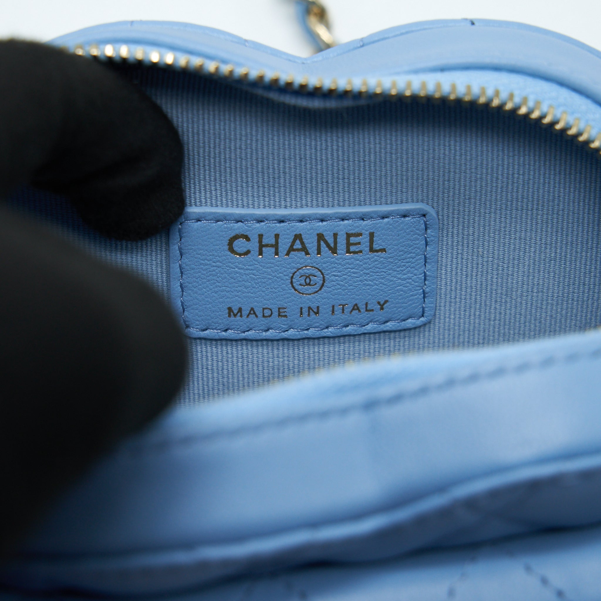 CHANEL 22S HEART BELT BAG LAMBSKIN LIGHT BLUE LGHW