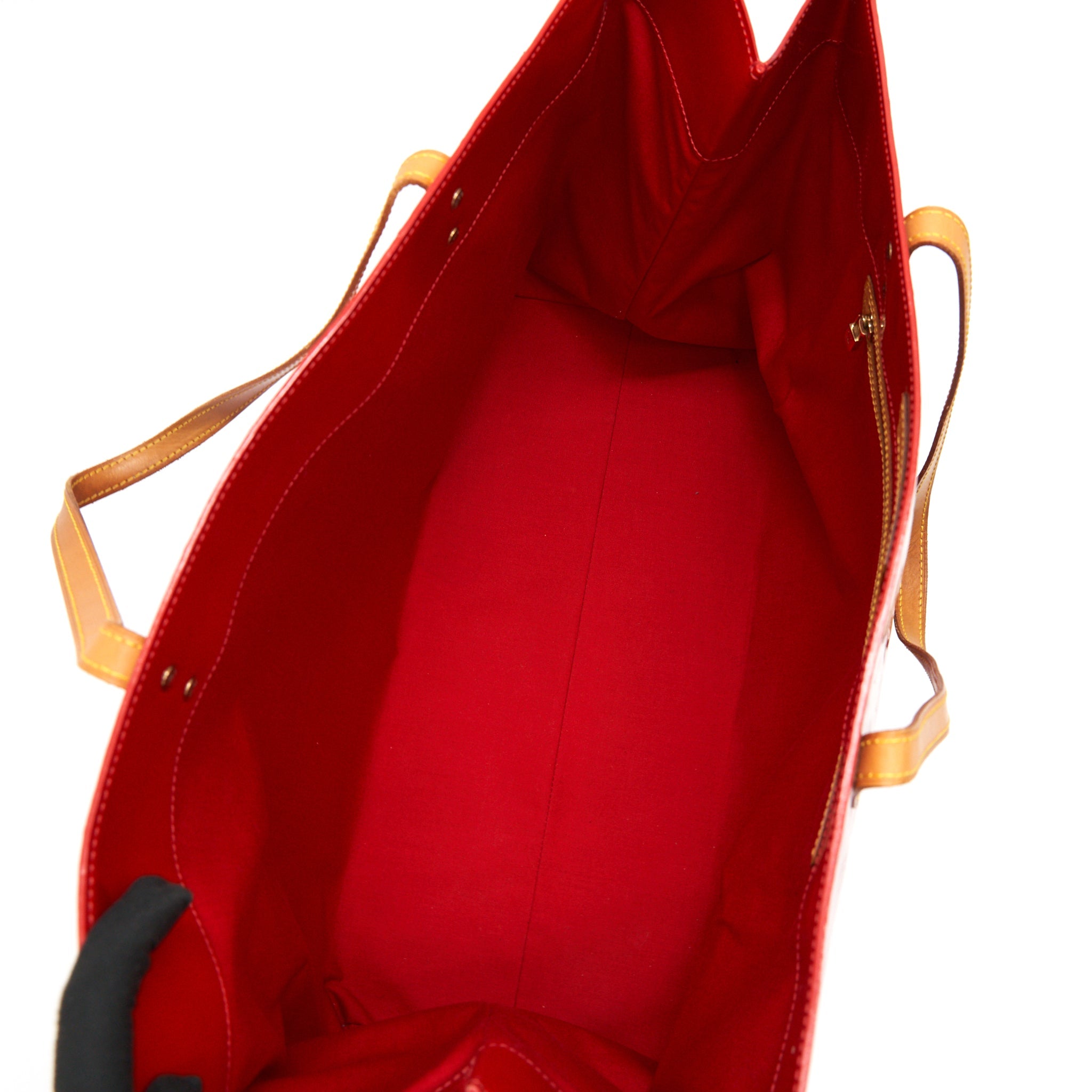 LOUIS VUITTON PATENT LEATHER SHOPPING TOTE BAG