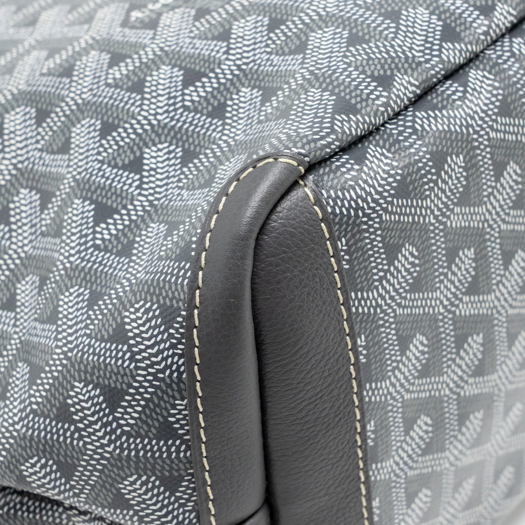 GOYARD ARTOIS PM TOTE BAG GOYARDINE CANVAS / CALFSKIN GREY