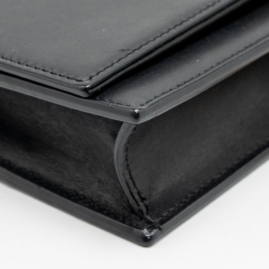SAINT LAURENT/YSL SMALL TASSEL KATE BAG CALFSKIN BLACK GHW