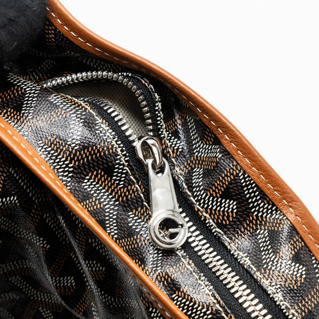GOYARD BOHEME HOBO BAG CANVAS / CALFSKIN BROWN WITH NECESSARIES BAG ORGANIZER SHW