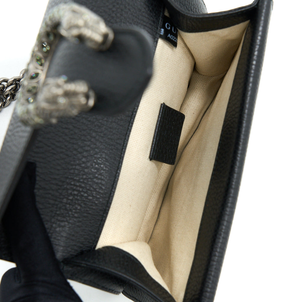 GUCCI MINI DIONYSUS BAG CALFSKIN BLACK SHW