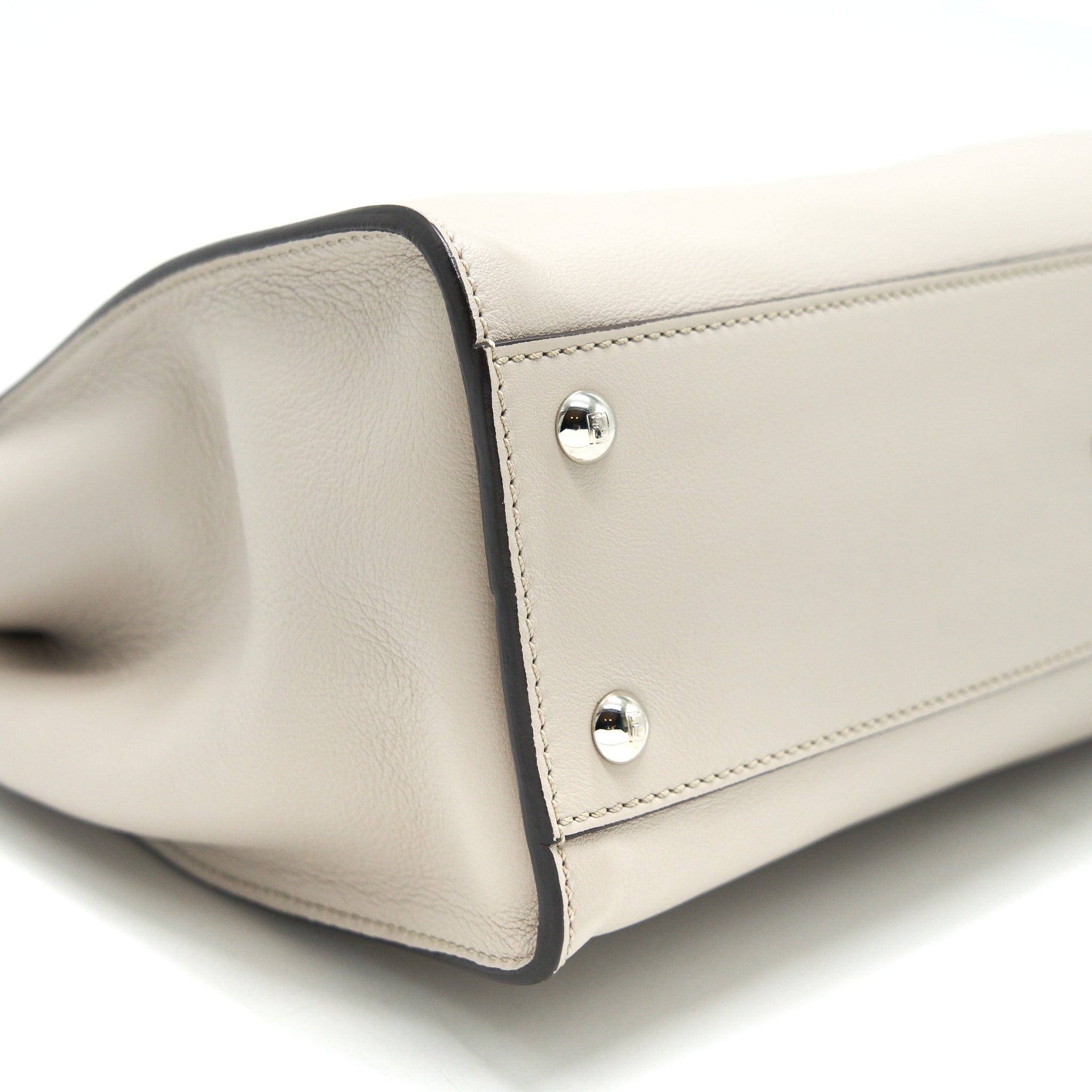FENDI MEDIUM PEEKABOO BAG LIGHT GREY WITH SHW