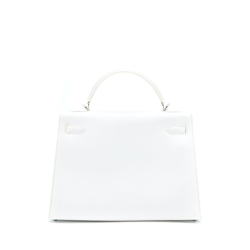 HERMES KELLY 32 EPSOM BLANC SHW