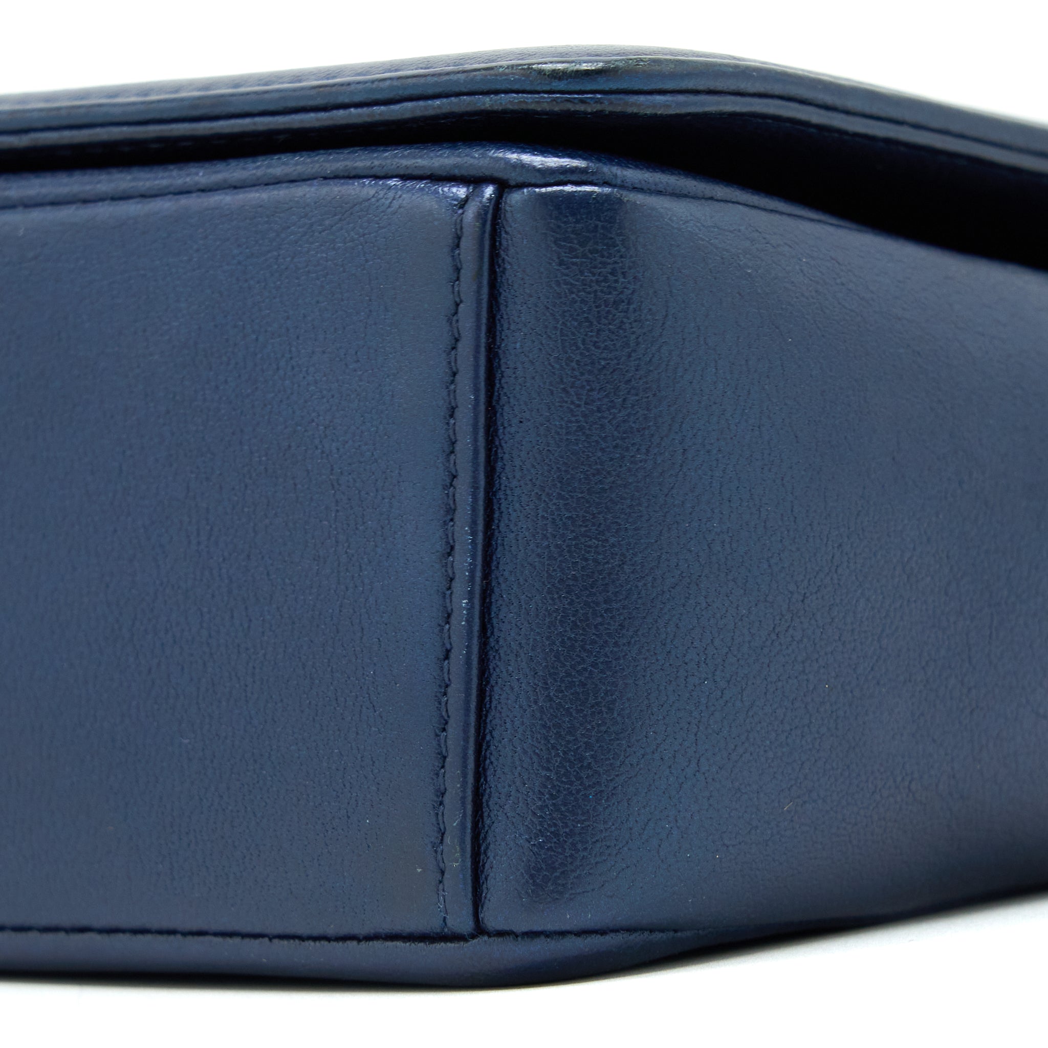 CHANEL MADEMOISELLE FLAP BAG LAMBSKIN NAVY SHW