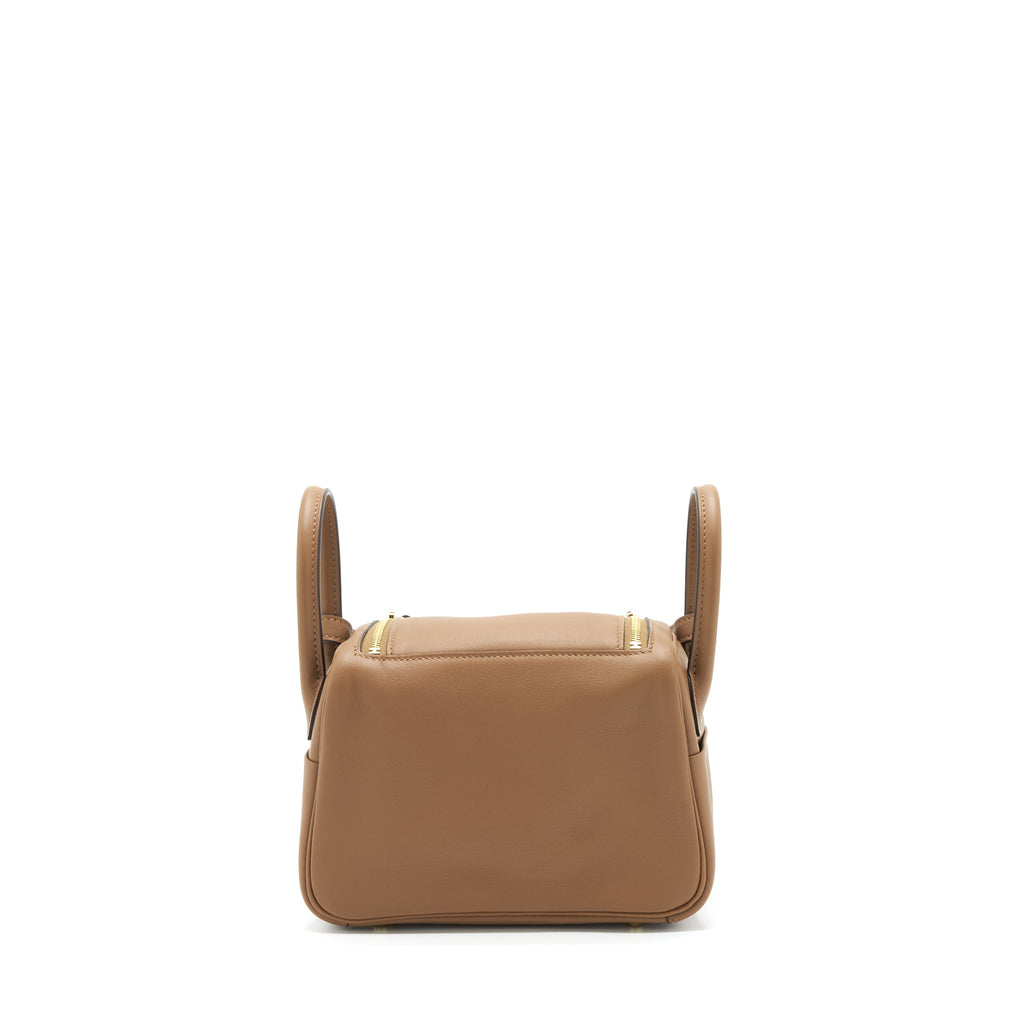 HERMES MINI LINDY SWIFT ALEZAN/BISCUIT