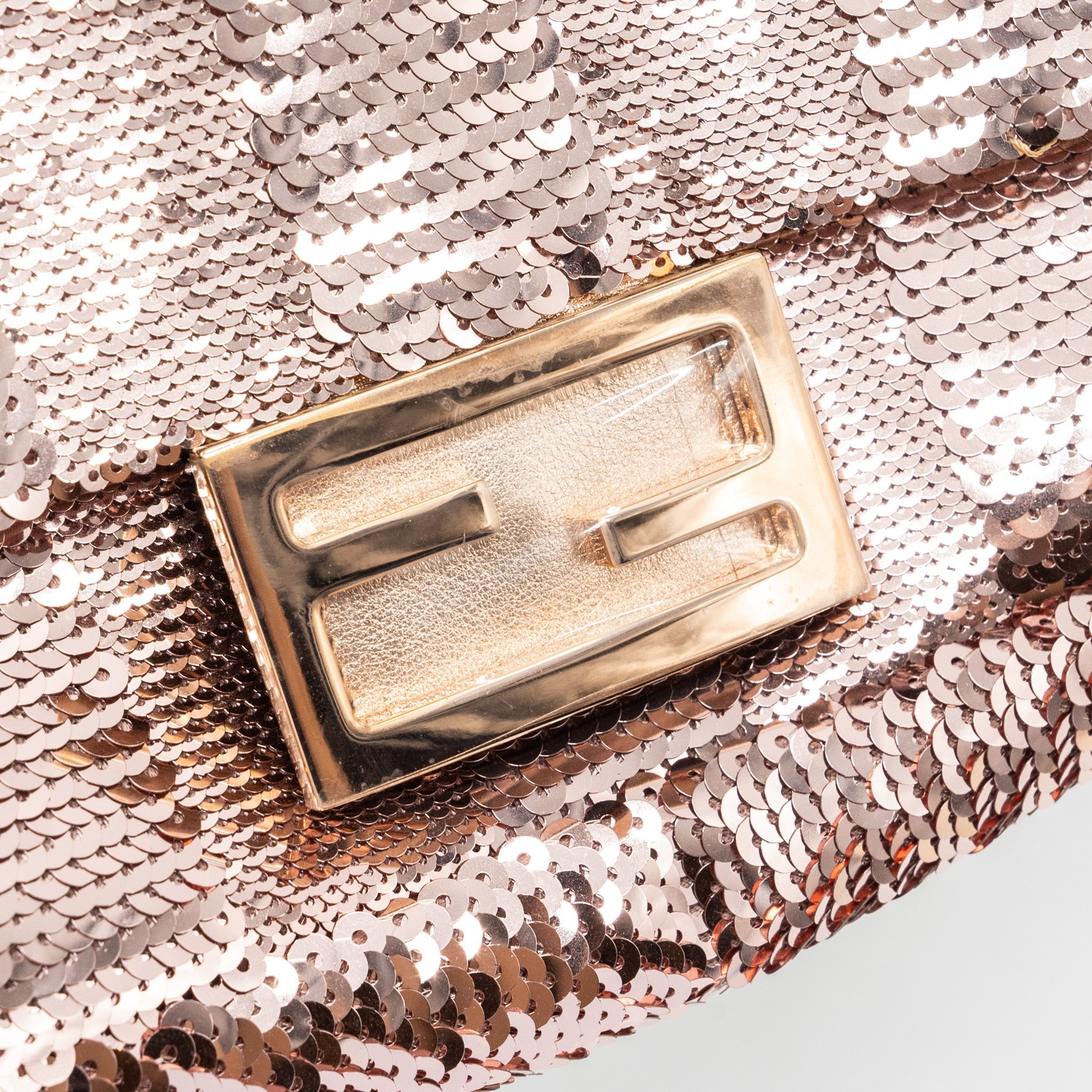 FENDI MINI BAGUETTE PAULETTE ROSE GOLD RGHW