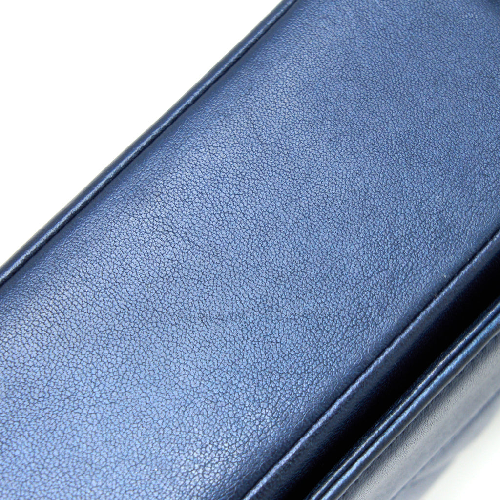 CHANEL MADEMOISELLE FLAP BAG LAMBSKIN NAVY SHW