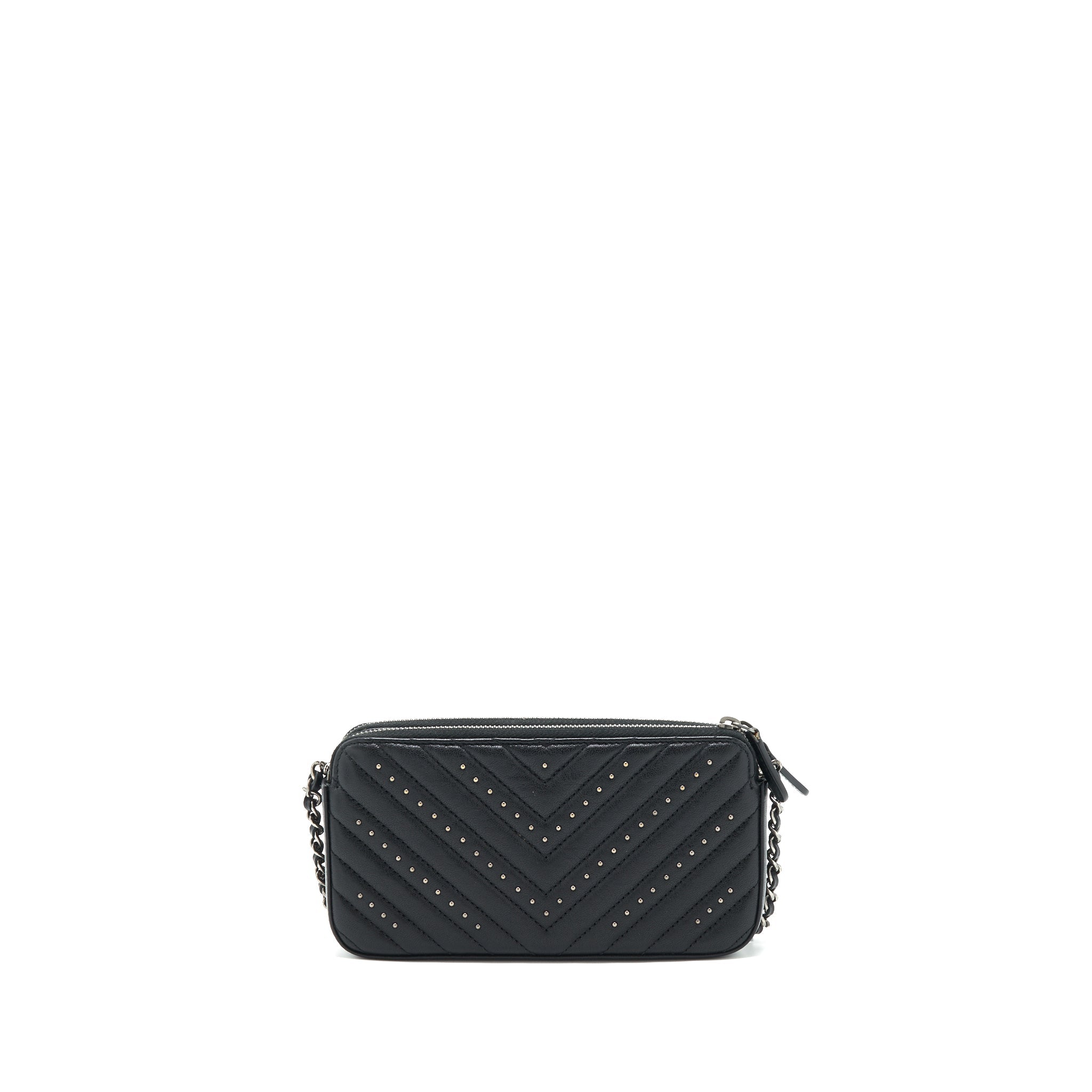CHANEL REISSUE WALLET ON CHAIN CALFSKIN BLACK RUTHENIUM HARDWARE