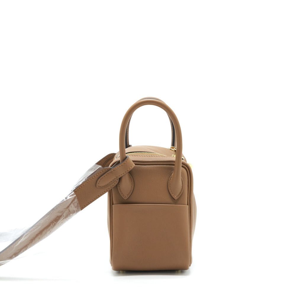 HERMES MINI LINDY SWIFT ALEZAN/BISCUIT