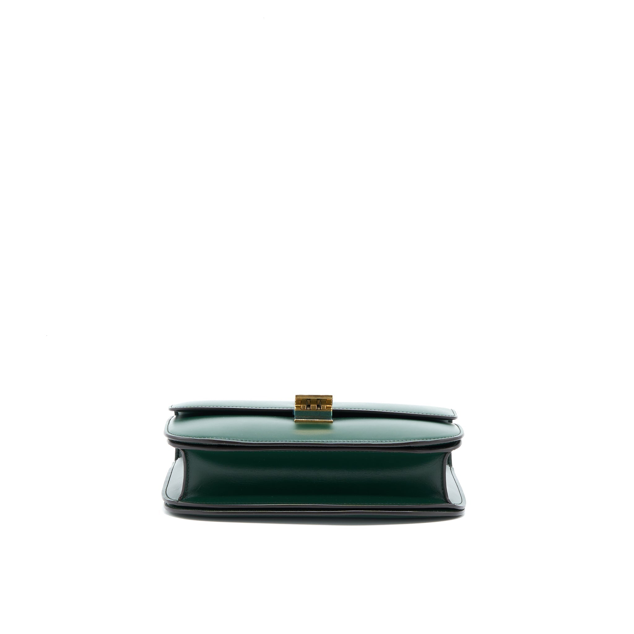 CELINE MEDIUM CLASSIC BOX BAG CALFSKIN GREEN GHW