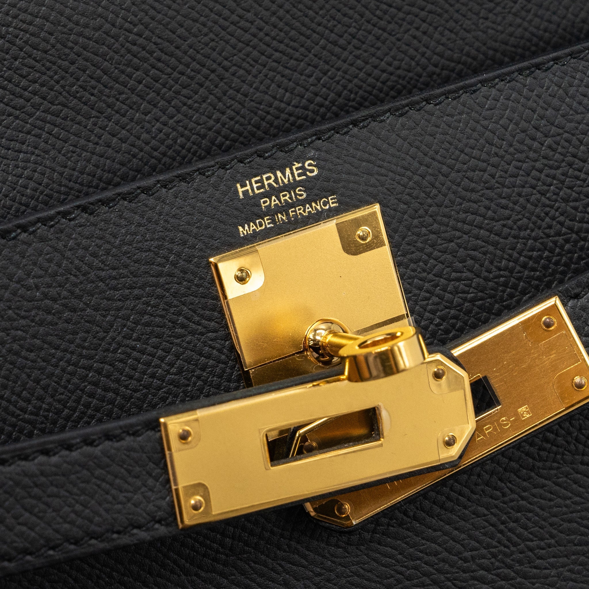 HERMES KELLY 28 EPSOM BLACK GHW