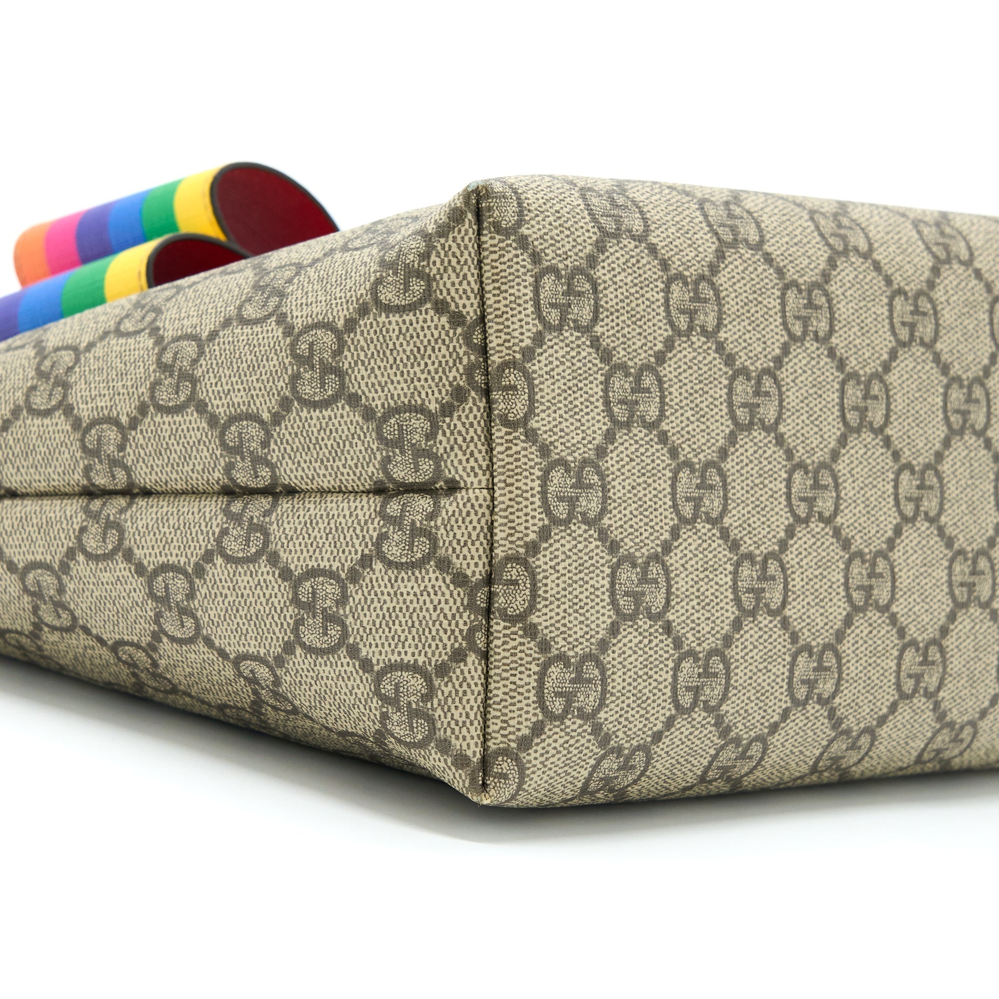 GUCCI CHILDREN'S GG SUPREME/MULTICOLOUR BOW TOTE