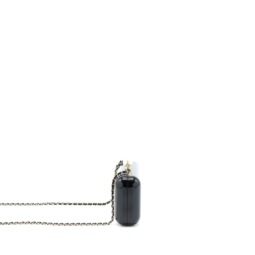 CHANEL VOTEZ COCO EVENING CLUTCH WITH CHAIN BLACK LGHW