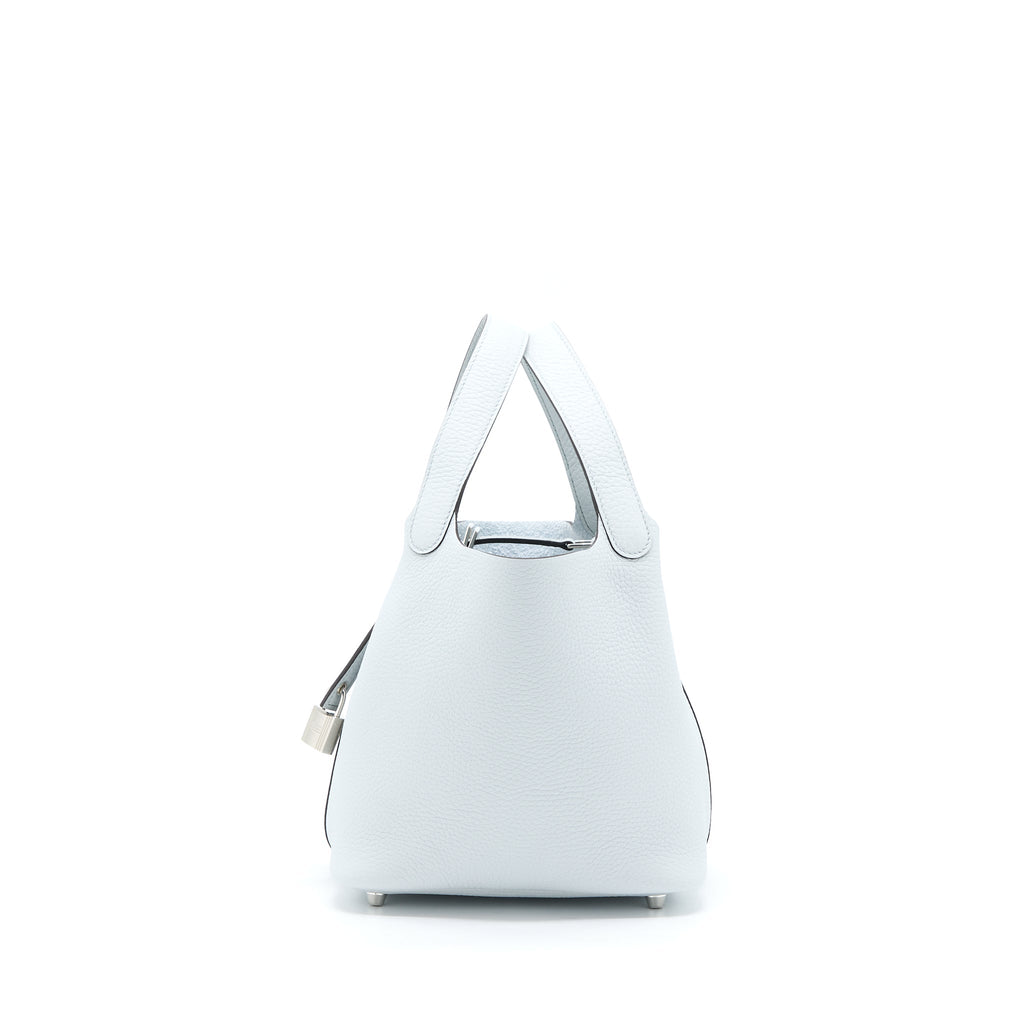 HERMES PICOTIN 18 LOCK BAG CLEMENCE 08 BLUE PALE SHW