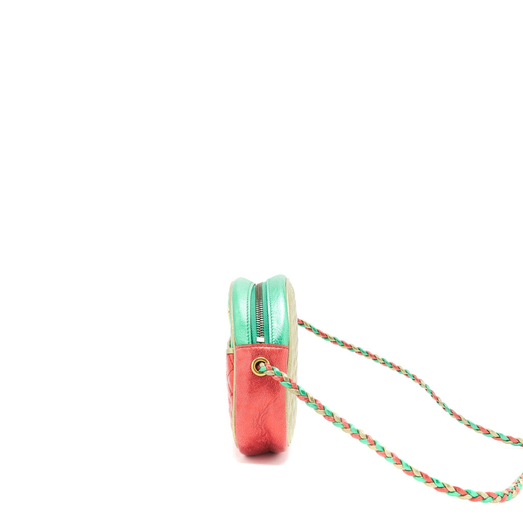 GUCCI SMALL CROSSBODY BAG GREEN/RED GHW