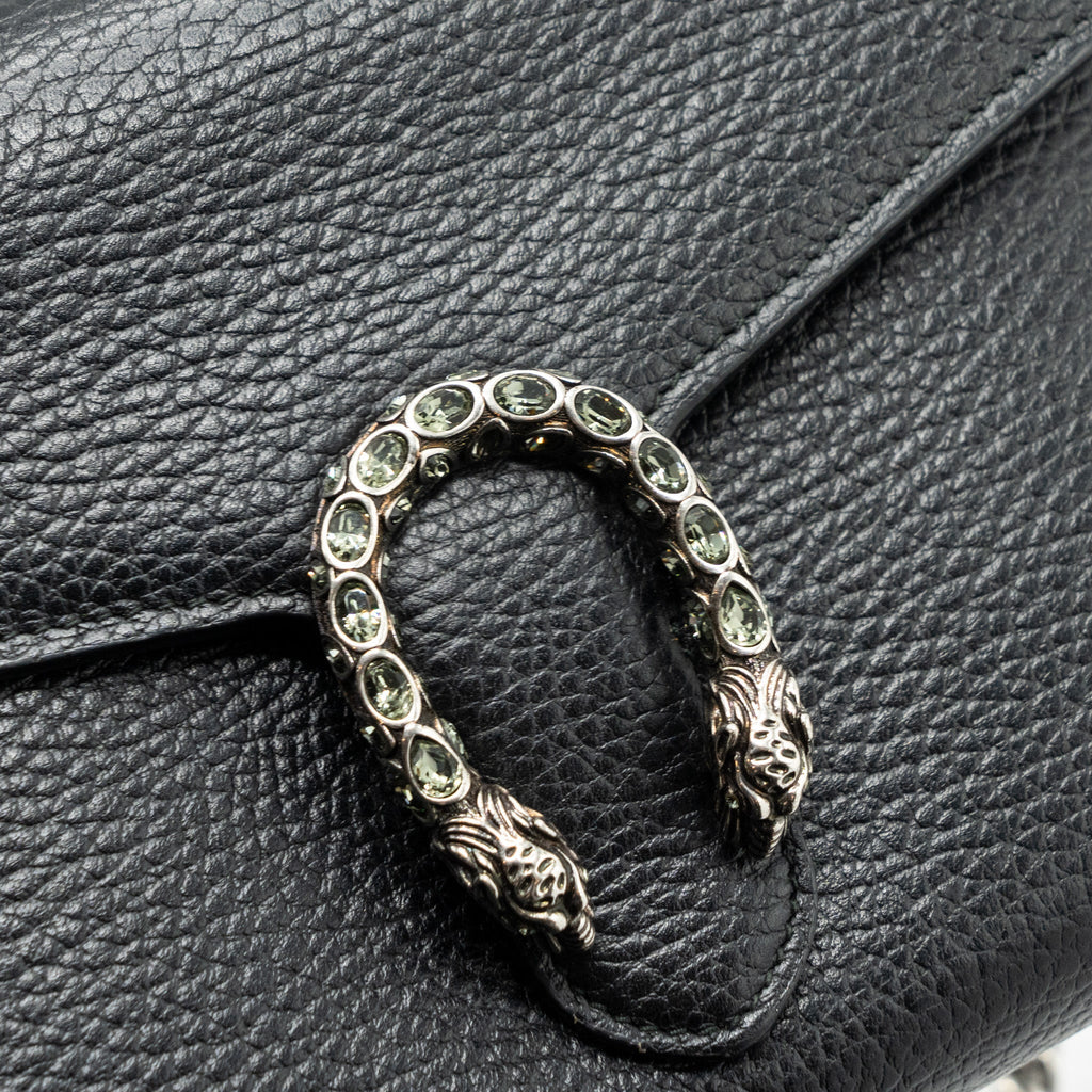 GUCCI DIONYSUS MINI CHAIN BAG CALFSKIN BLACK SHW