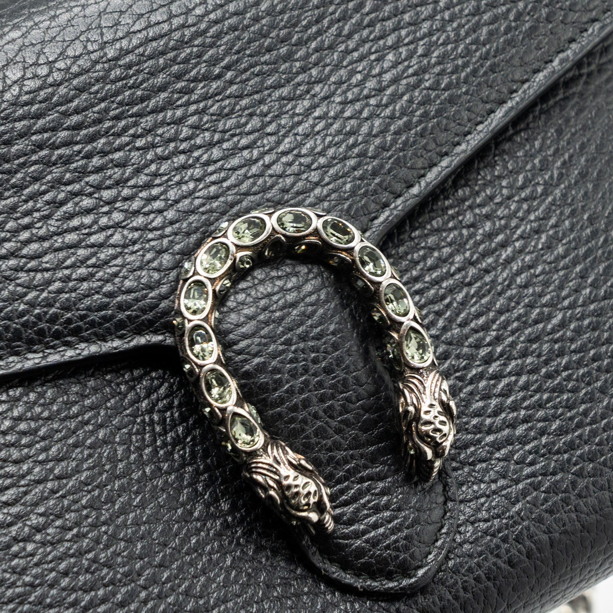 GUCCI DIONYSUS MINI CHAIN BAG CALFSKIN BLACK SHW