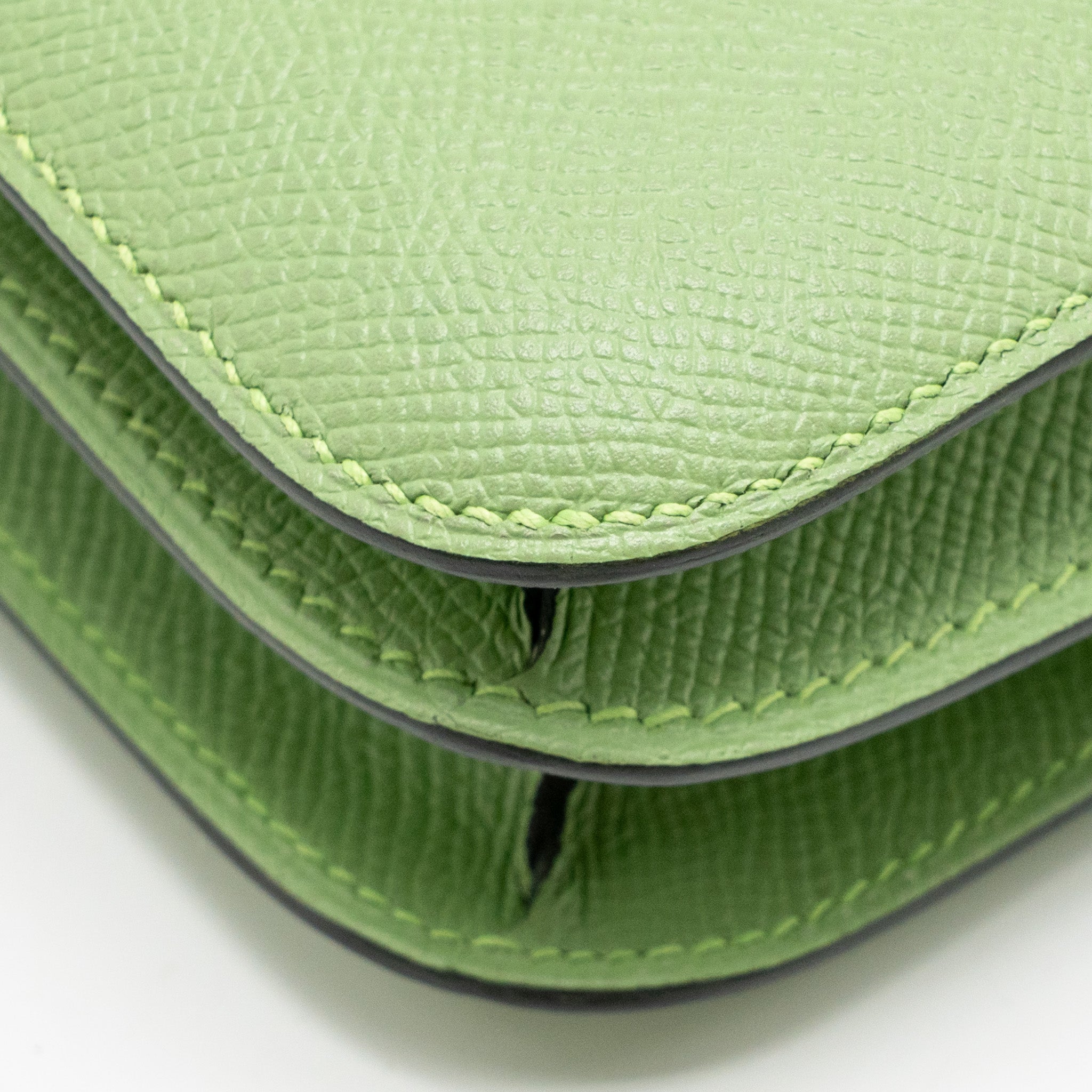 HERMES MINI CONSTANCE EPSOM VERT CRIQUET GHW
