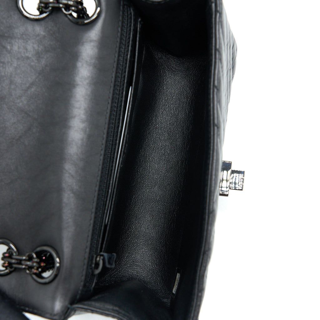 CHANEL MINI 2.55 REISSUE CHEVRON CALFSKIN SO BLACK