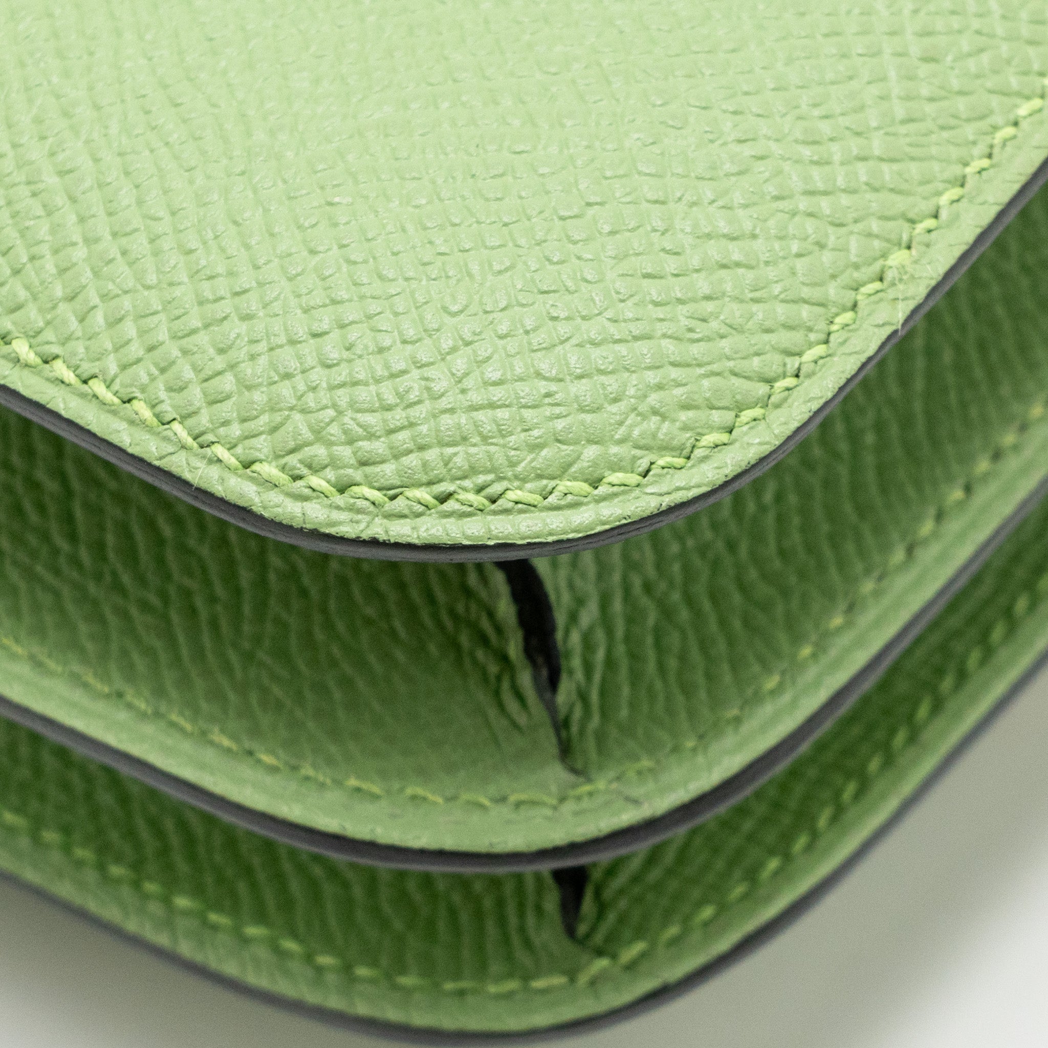 HERMES MINI CONSTANCE EPSOM VERT CRIQUET GHW