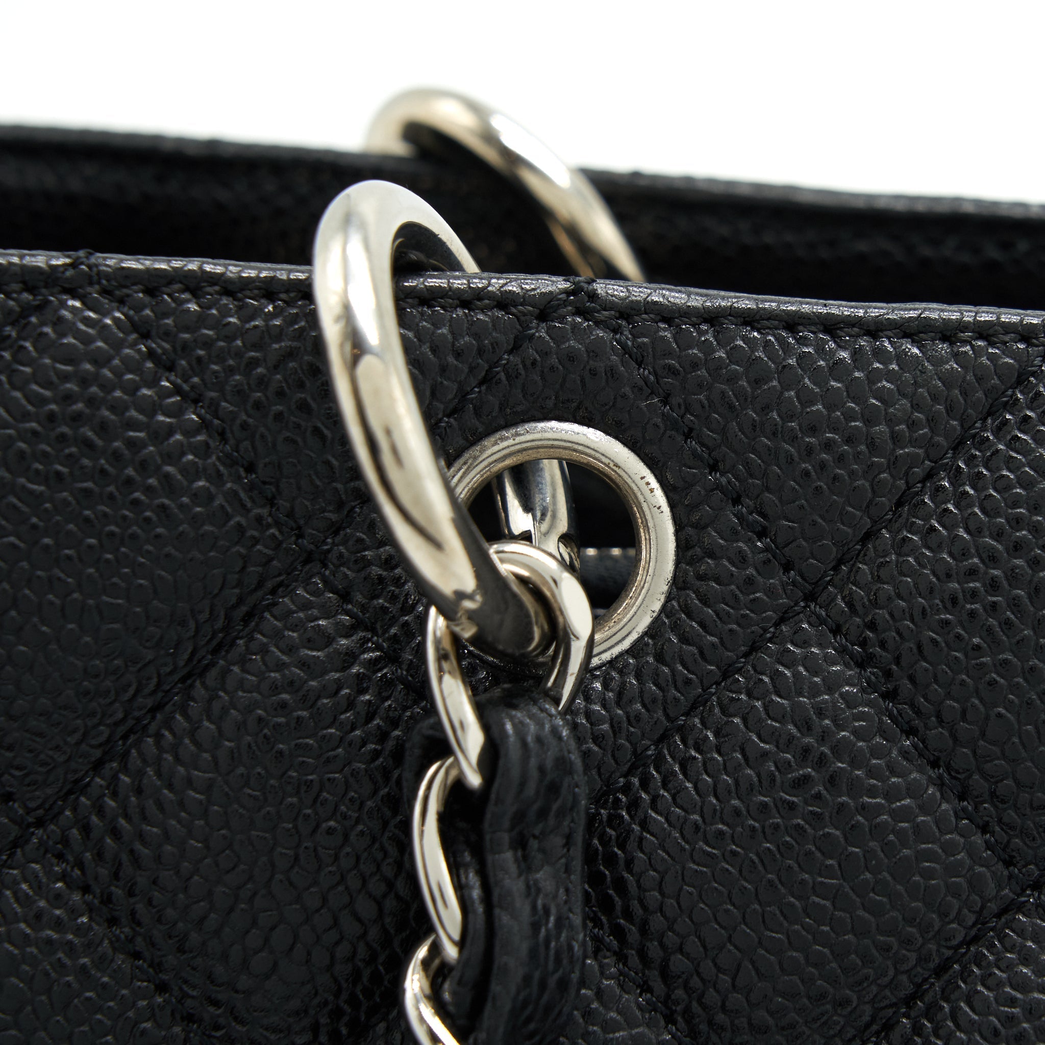 CHANEL GRAND SHOPPING TOTE/ GST CAVIAR BLACK SHW