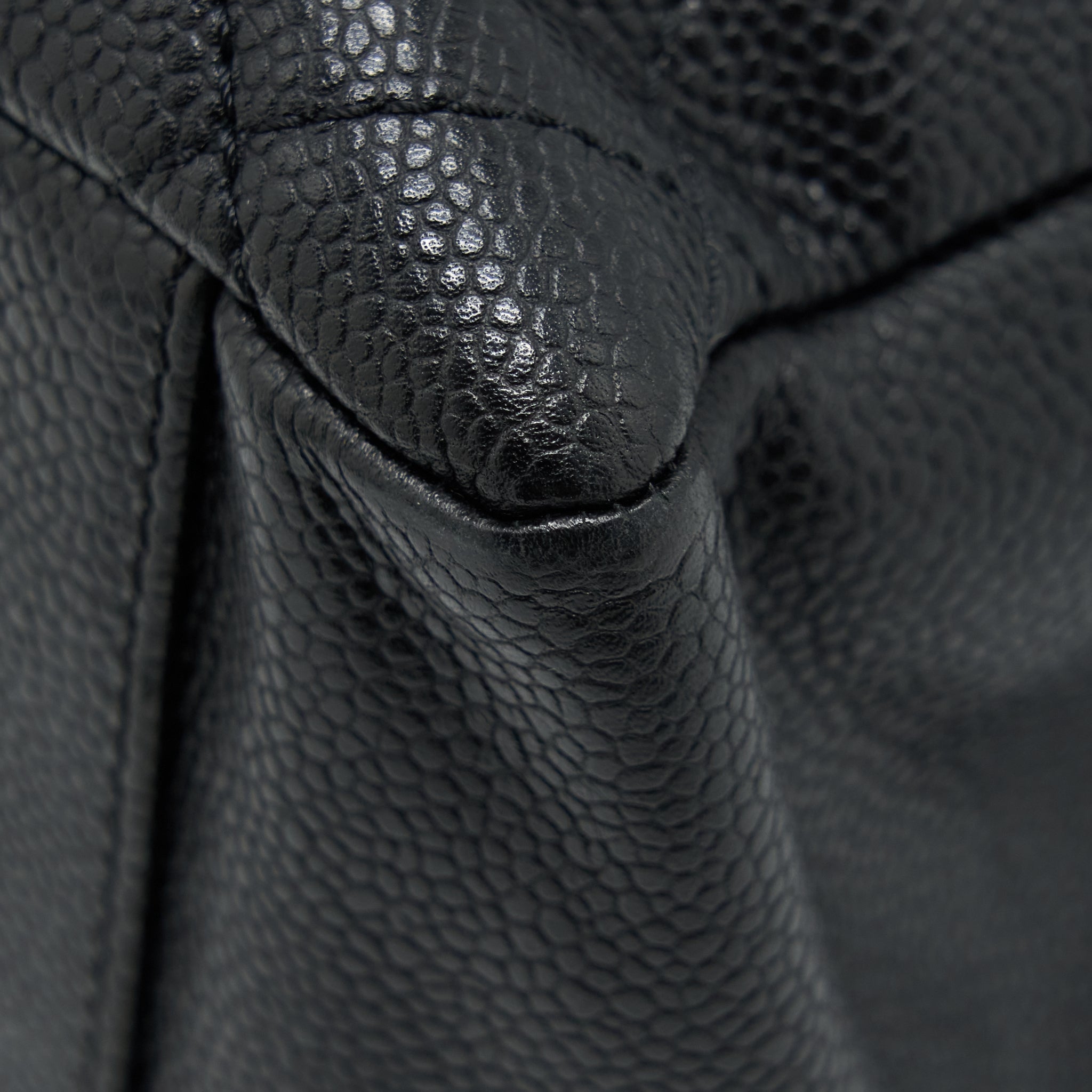CHANEL GRAND SHOPPING TOTE/ GST CAVIAR BLACK SHW