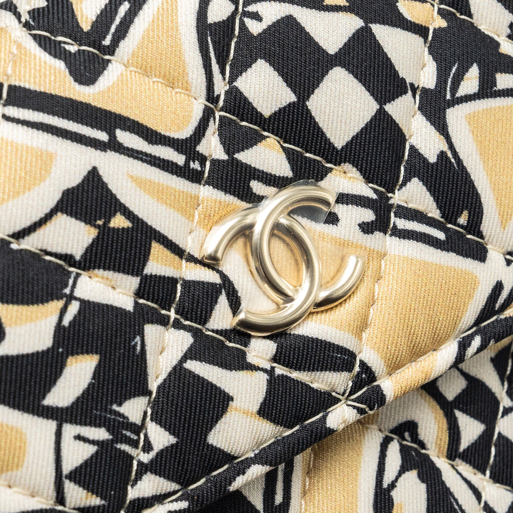 CHANEL MINI CLUTCH WITH CHAIN FABRIC MULTICOLOUR LGHW (MICROCHIP)