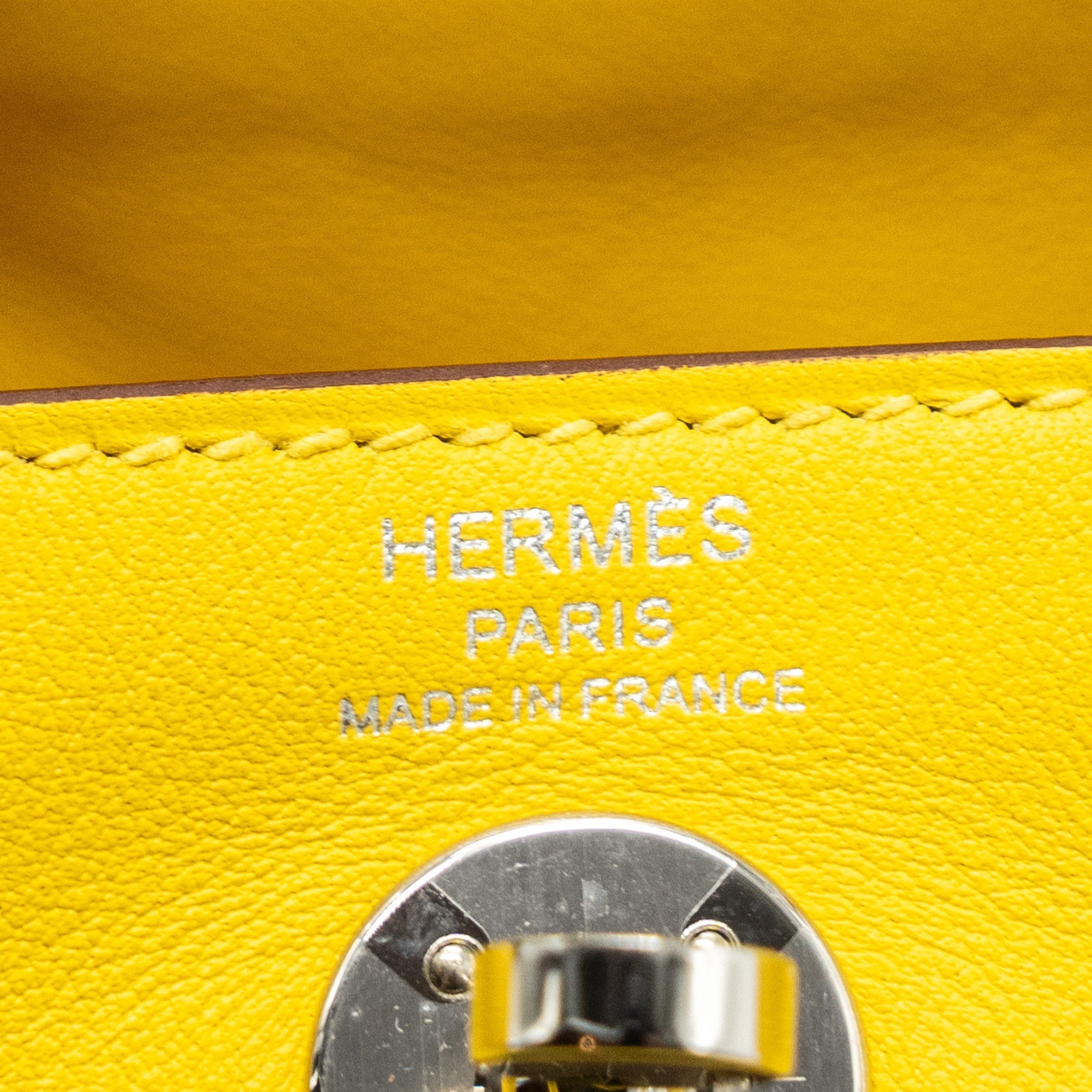 HERMES MINI LINDY SWIFT JAUNE DE NAPLES SHW