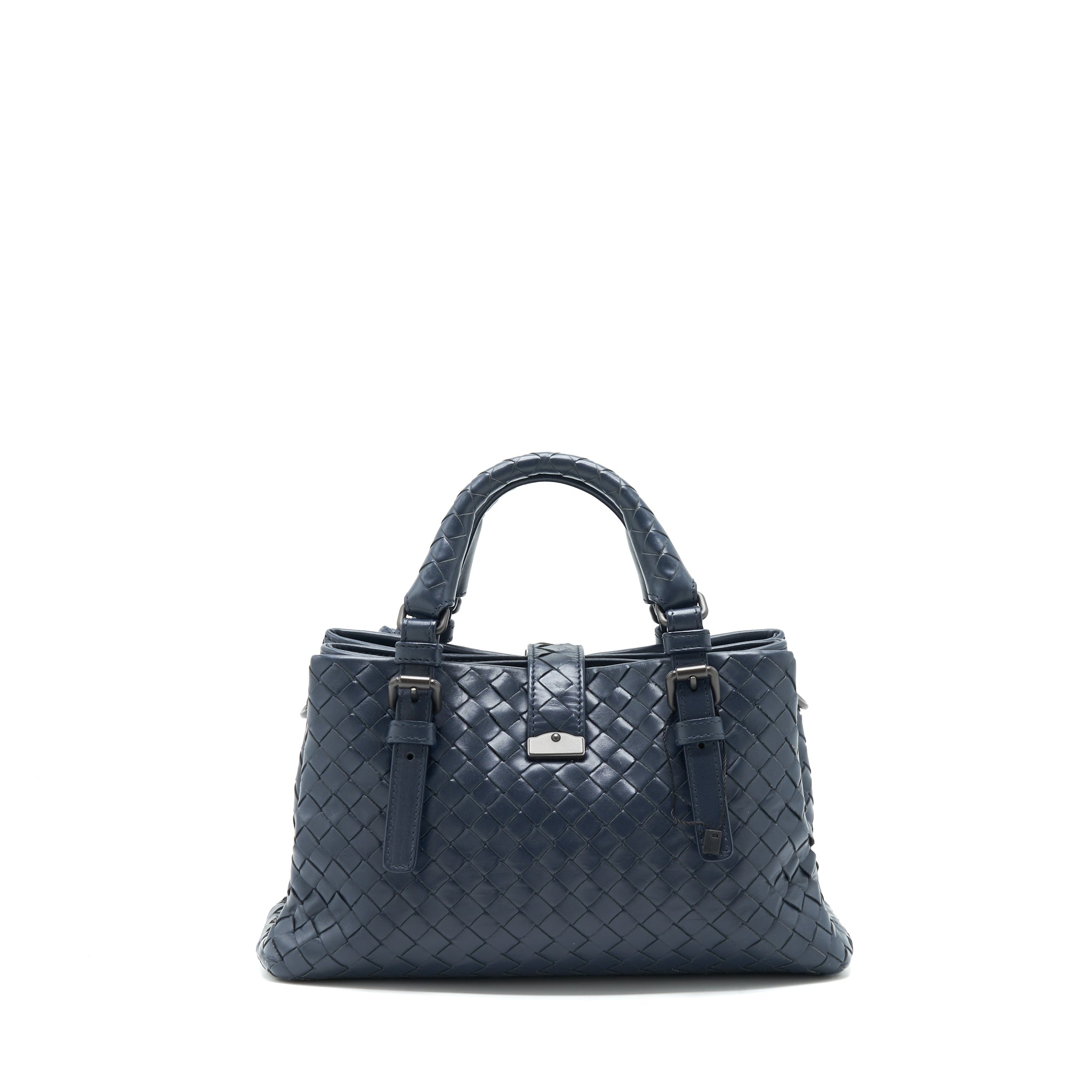 BOTTEGA VENETA MINI ROMA BLUE CALFSKIN BAG