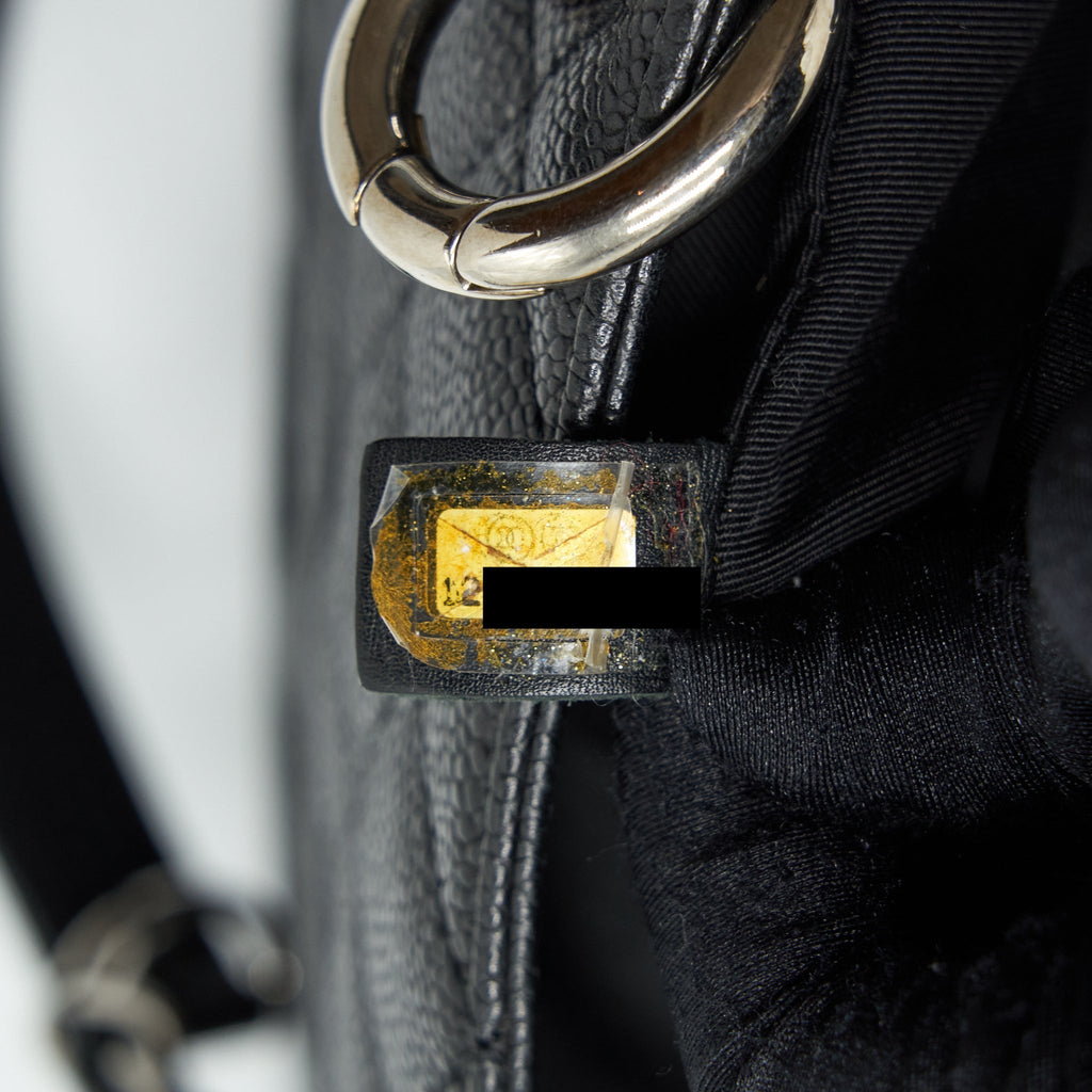 CHANEL GRAND SHOPPING TOTE/ GST CAVIAR BLACK SHW