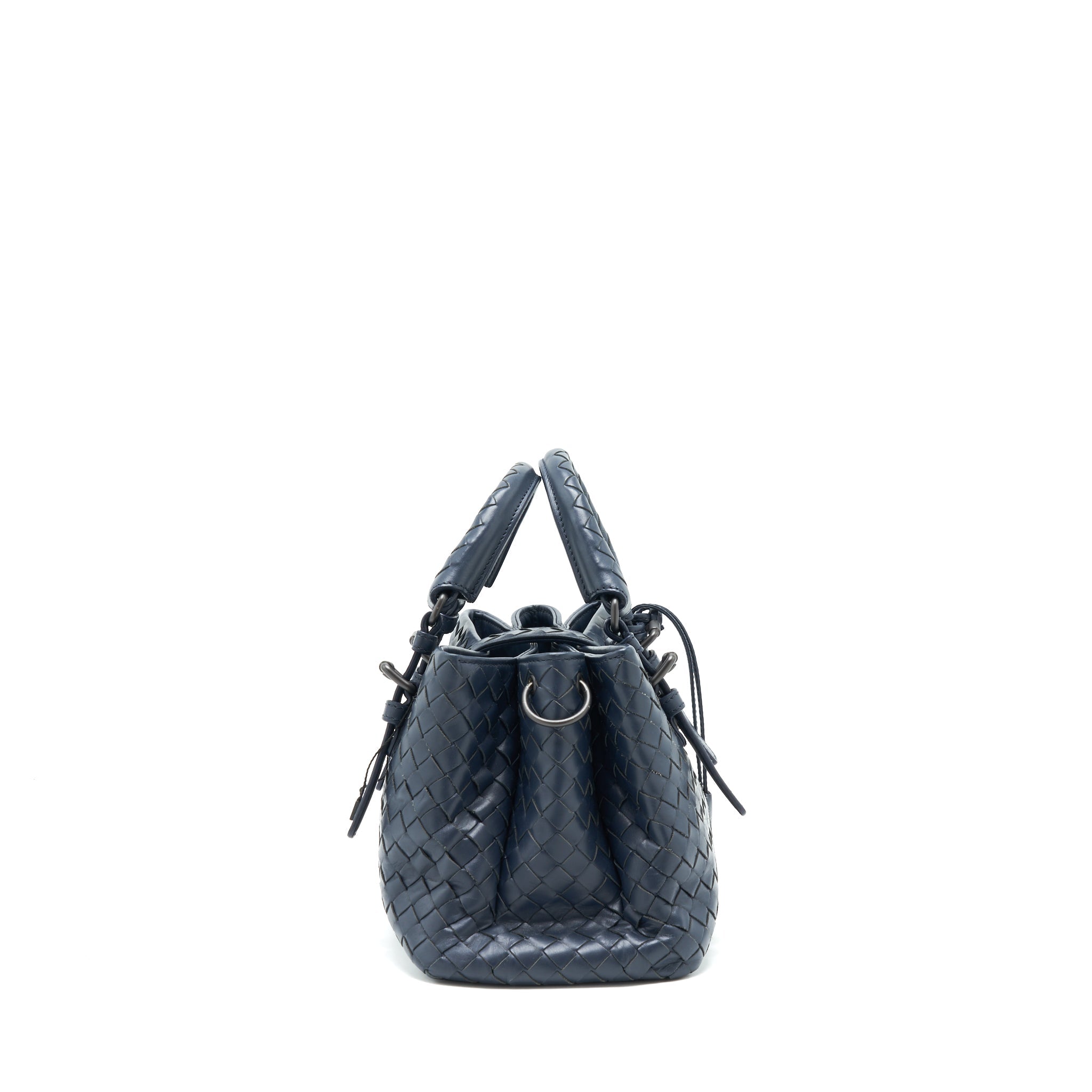BOTTEGA VENETA MINI ROMA BLUE CALFSKIN BAG
