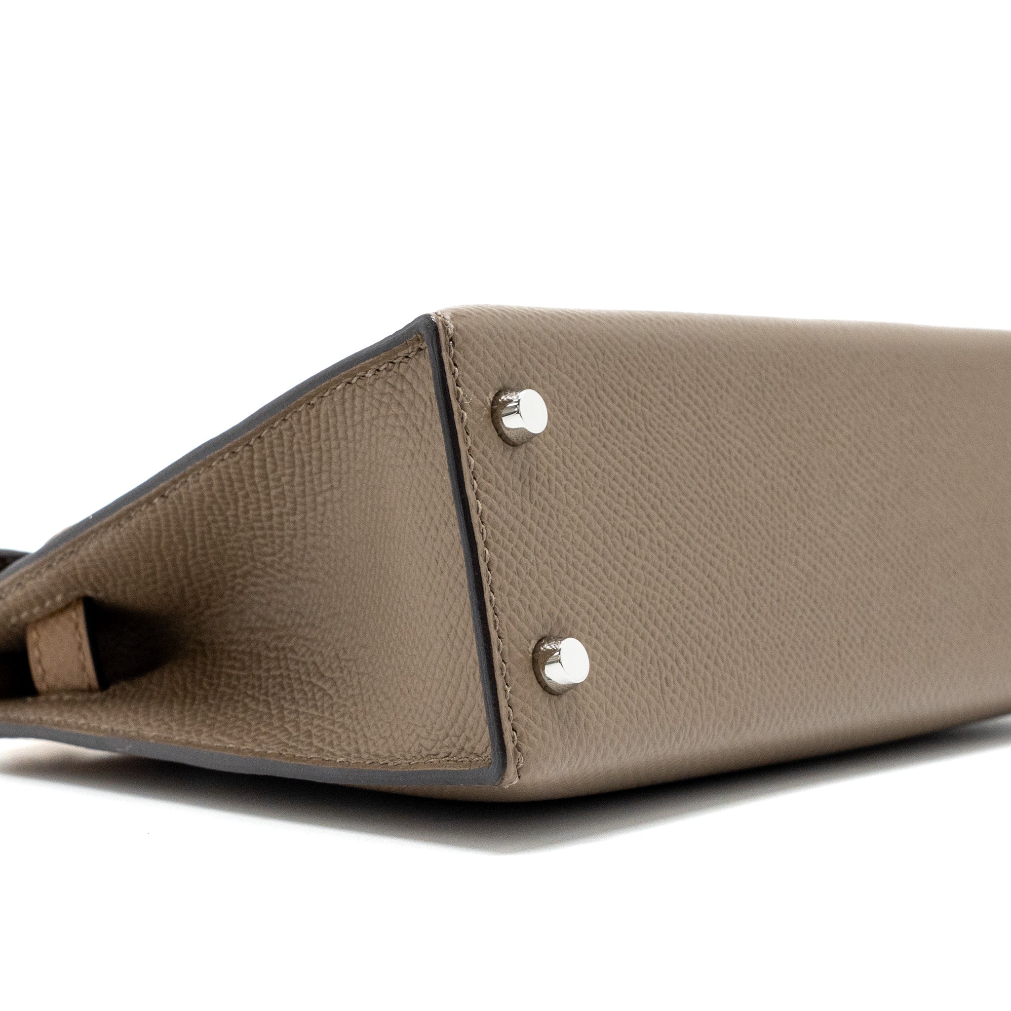 HERMES MINI KELLY II EPSOM ETOUPE/ ALEZAN/ BISCUIT SHW