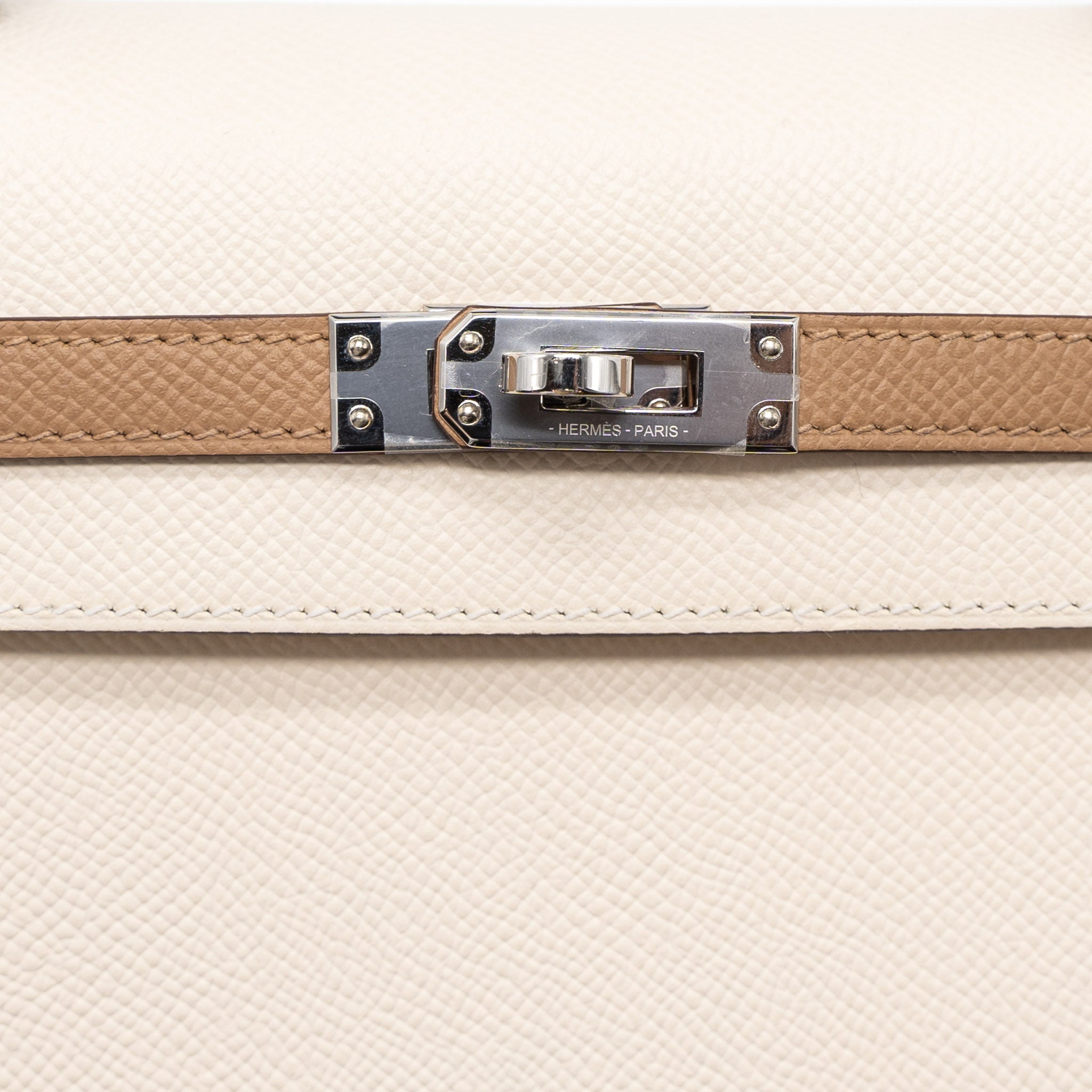 HERMES KELLY 25 SELLIER EPSOM NATA/CHAI/GRIS MEYER SHW