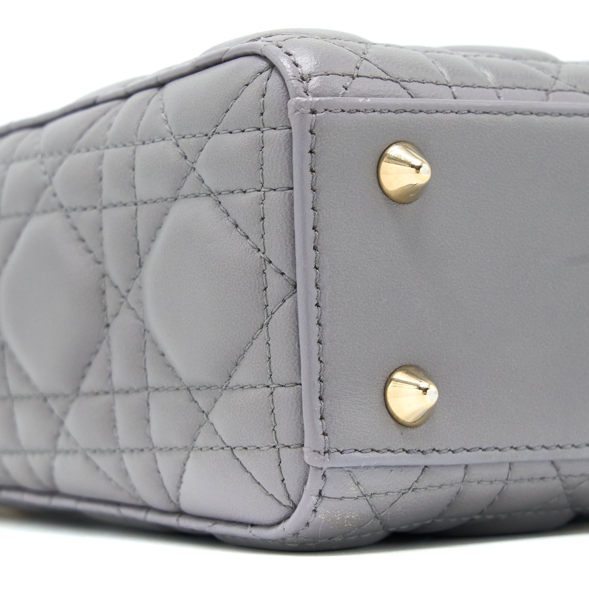 DIOR SMALL LADY DIOR MY ABCDIOR LAMBSKIN GREY LGHW