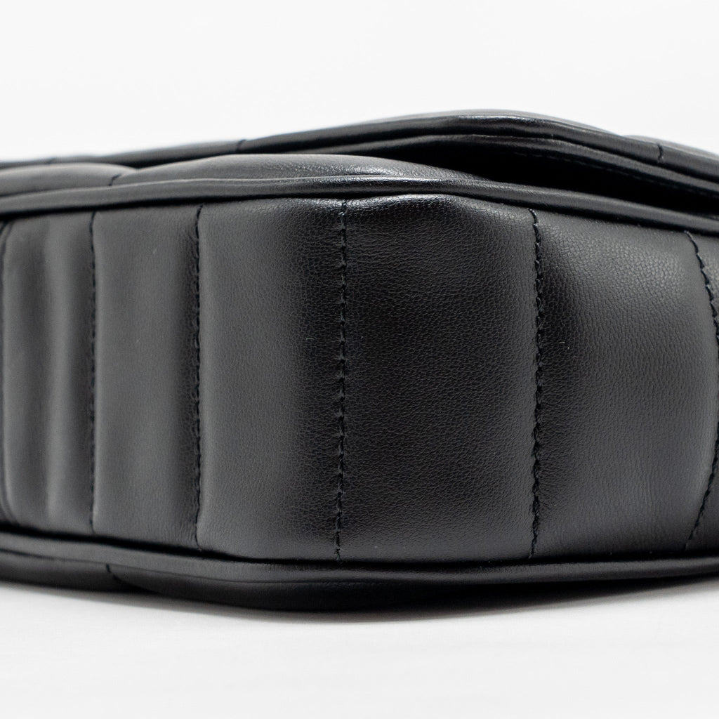 CELINE MATELASSE MINI CHAIN SHOULDER BAG CALFSKIN BLACK GHW