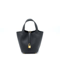 HERMES PICOTIN 18 CLEMENCE BLACK GHW