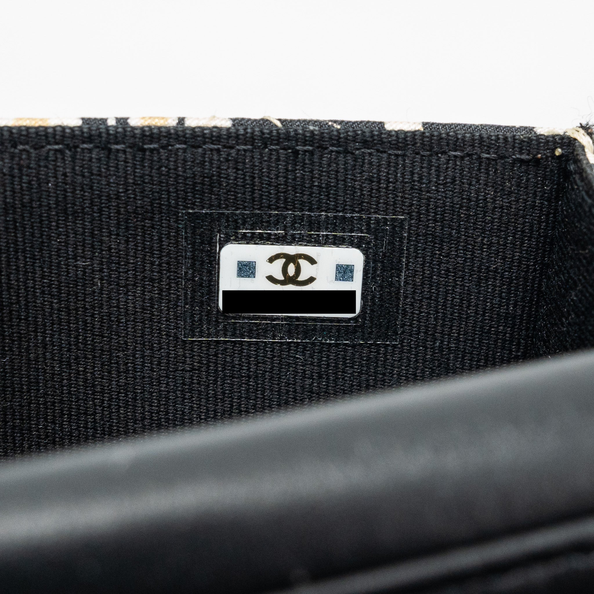 CHANEL MINI CLUTCH WITH CHAIN FABRIC MULTICOLOUR LGHW (MICROCHIP)