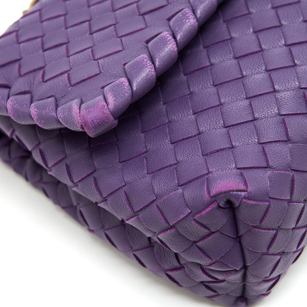 BOTTEGA VENETA OLYMPIA BAG IN PURPLE