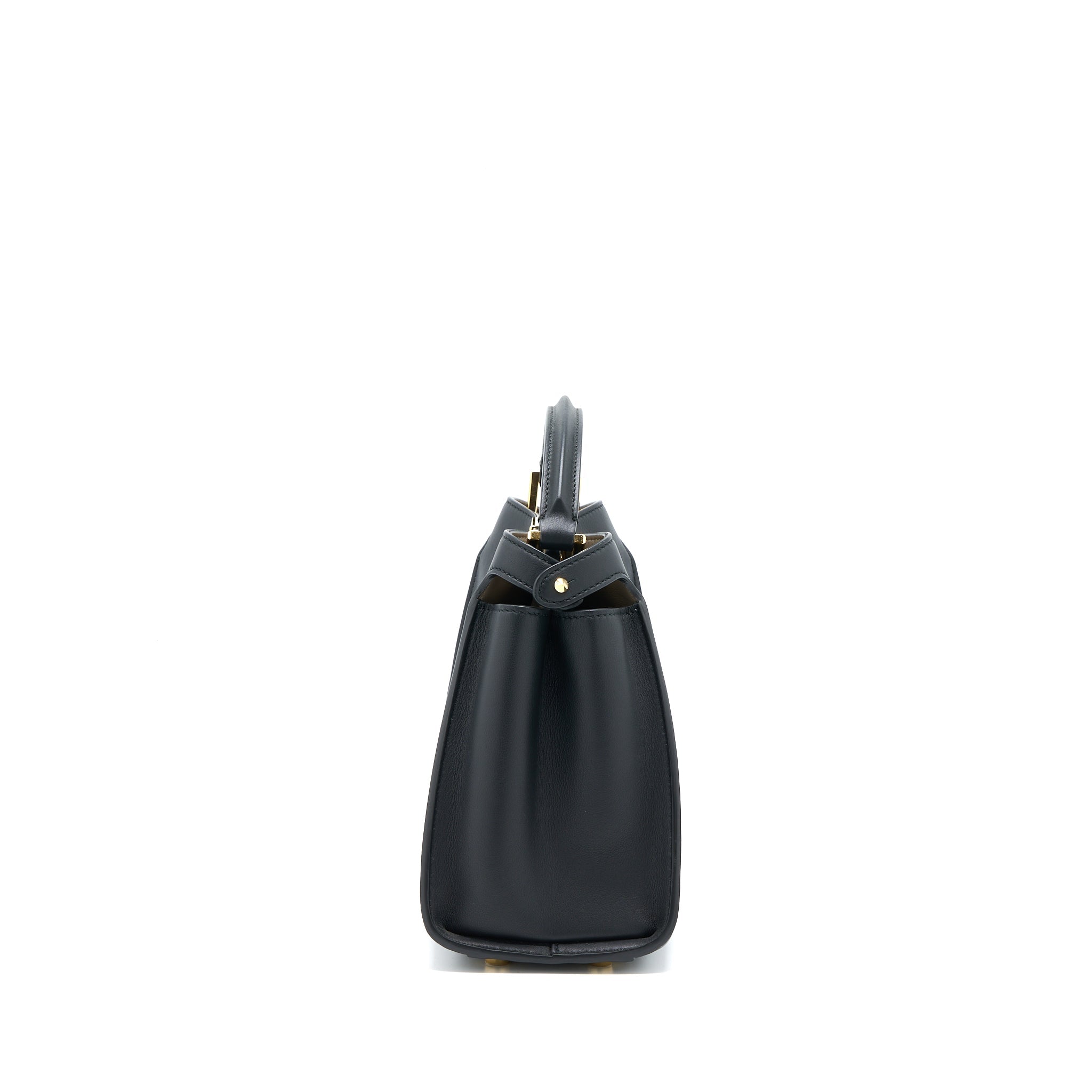 FENDI SMALL PEEKABOO ICONIC BAG CALFSKIN BLACK GHW